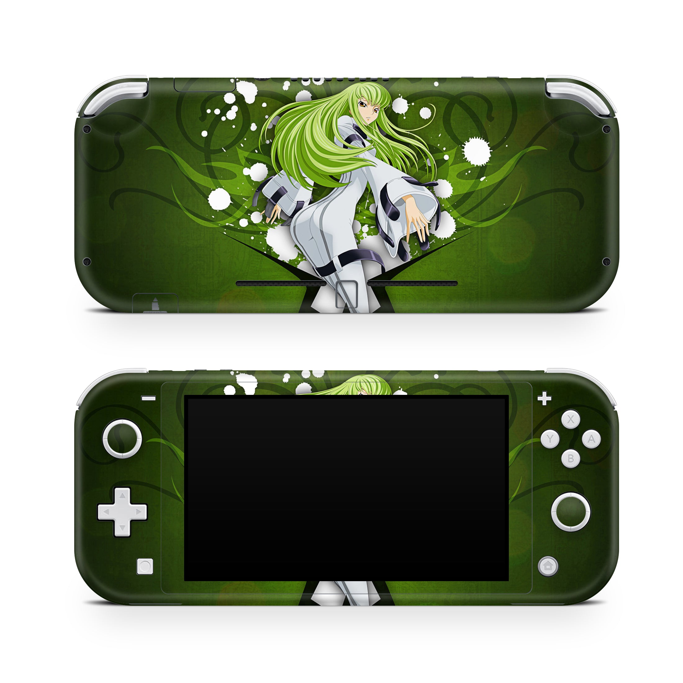 A video game skin featuring a Immortal Enigma 4 design for the Nintendo Switch Lite.