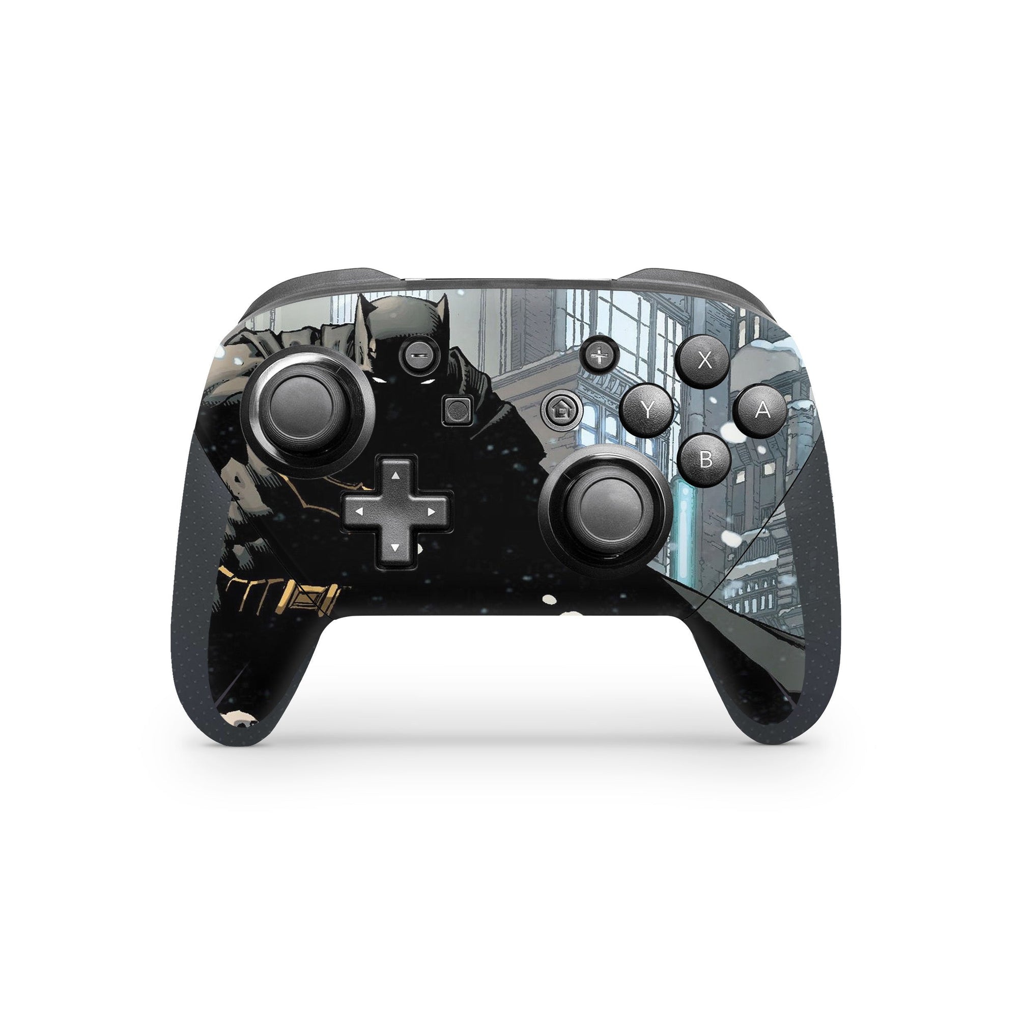 A video game skin featuring a Midnight Vigilante 11 design for the Nintendo Switch Pro Controller.