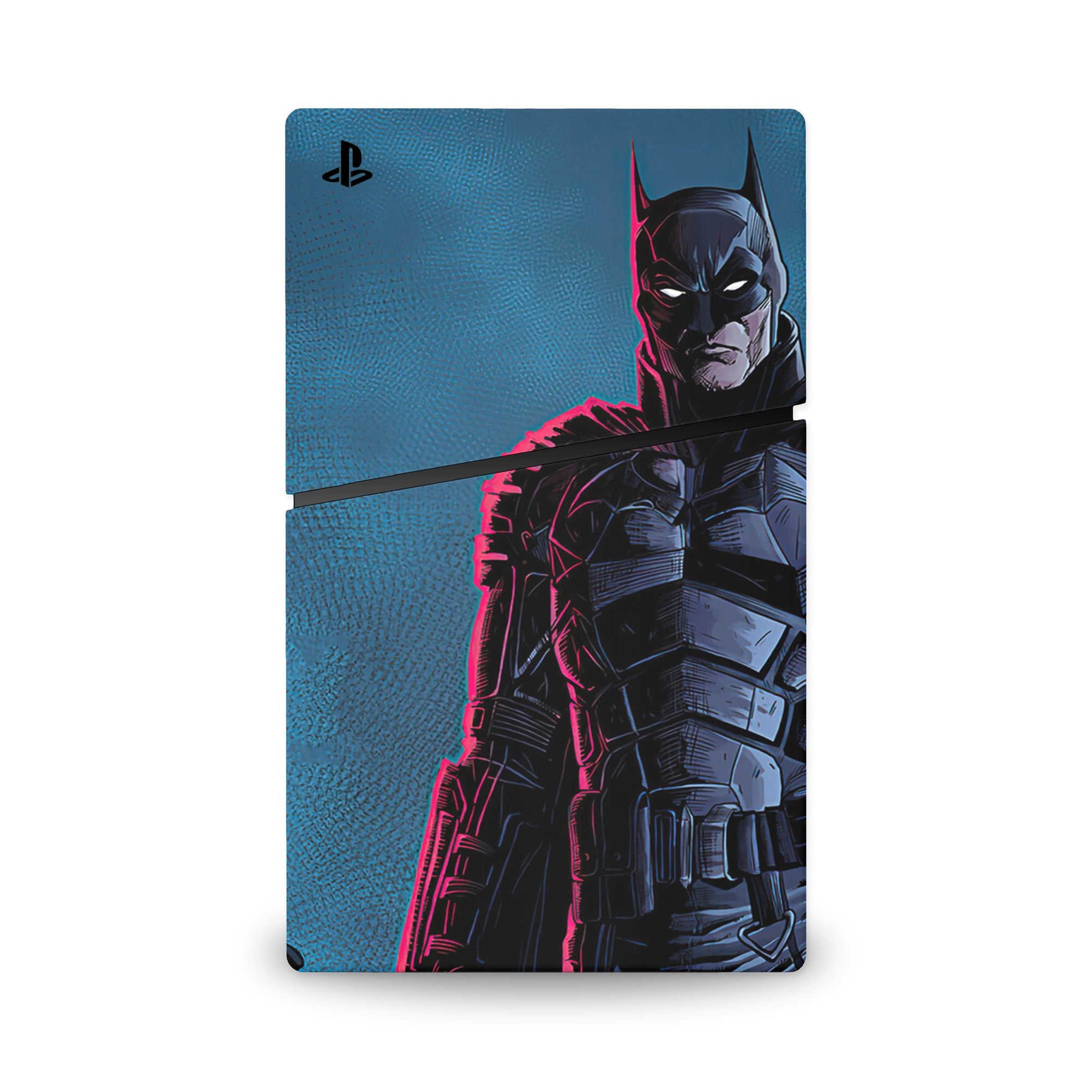 A video game skin featuring a Midnight Vigilante 14 design for the PS5 Slim Digital.