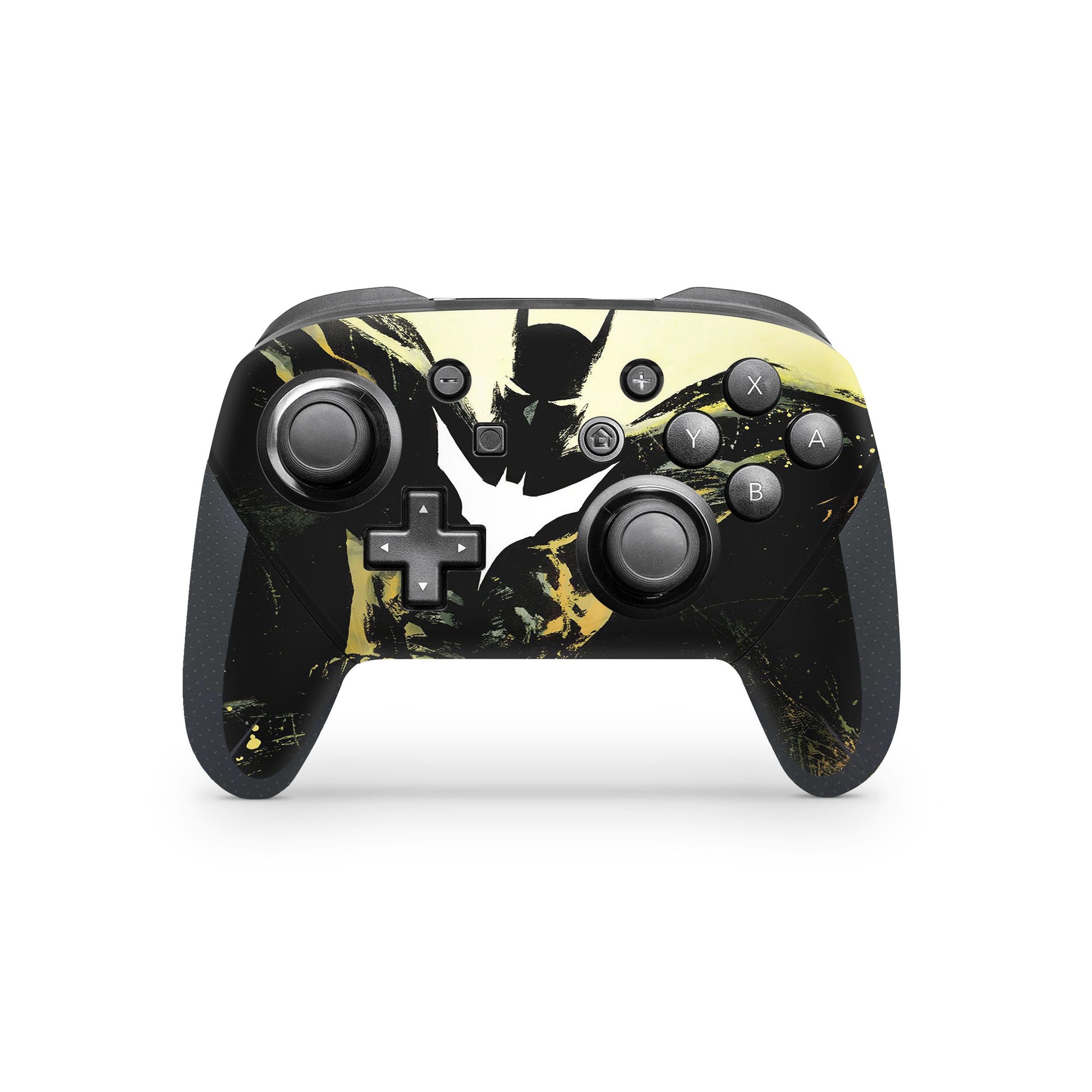 A video game skin featuring a Midnight Vigilante 15 design for the Nintendo Switch Pro Controller.