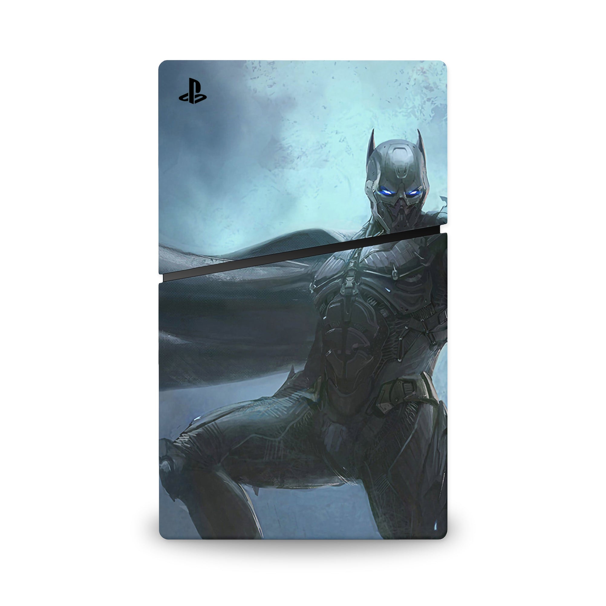 A video game skin featuring a Midnight Vigilante 16 design for the PS5 Slim.