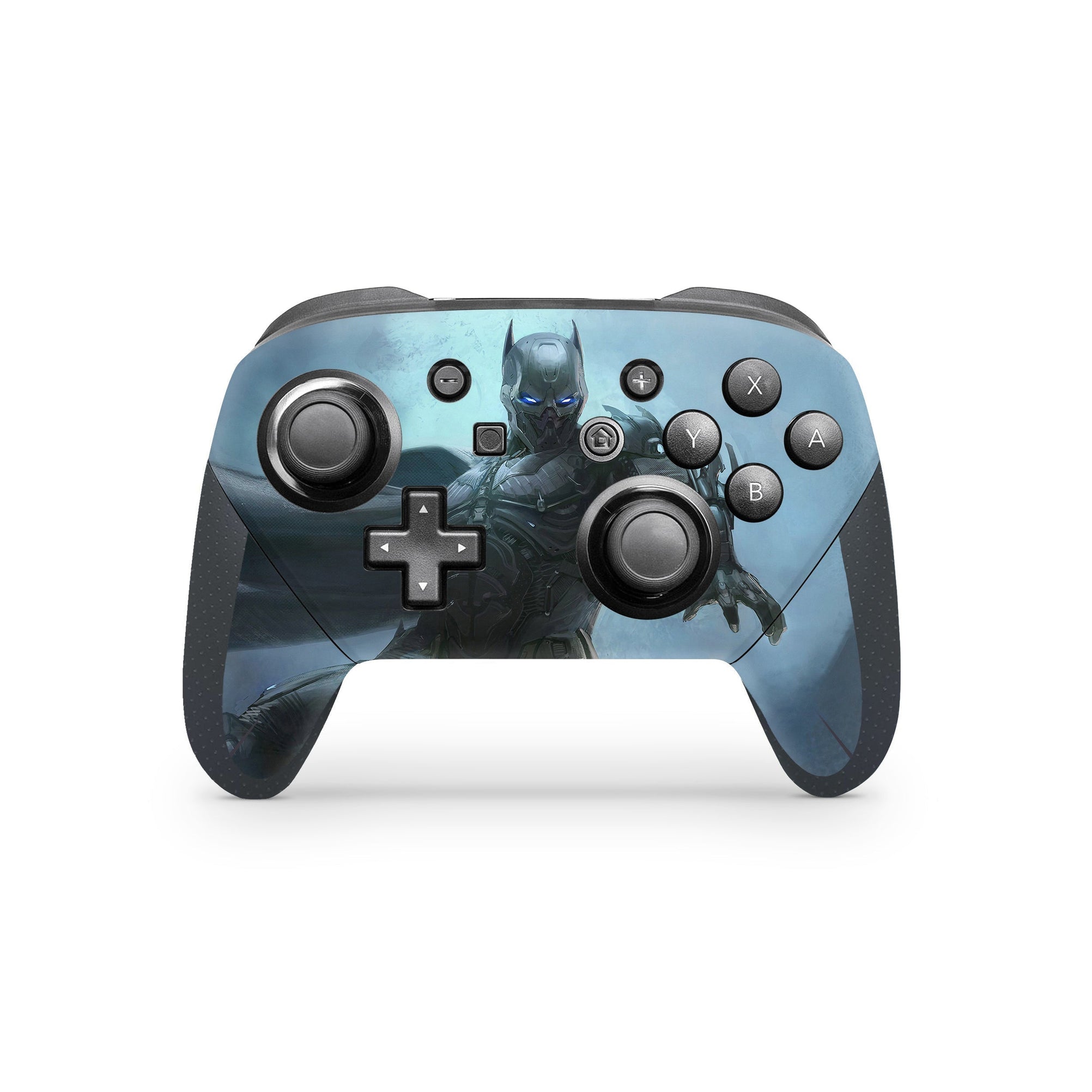 A video game skin featuring a Midnight Vigilante 16 design for the Nintendo Switch Pro Controller.