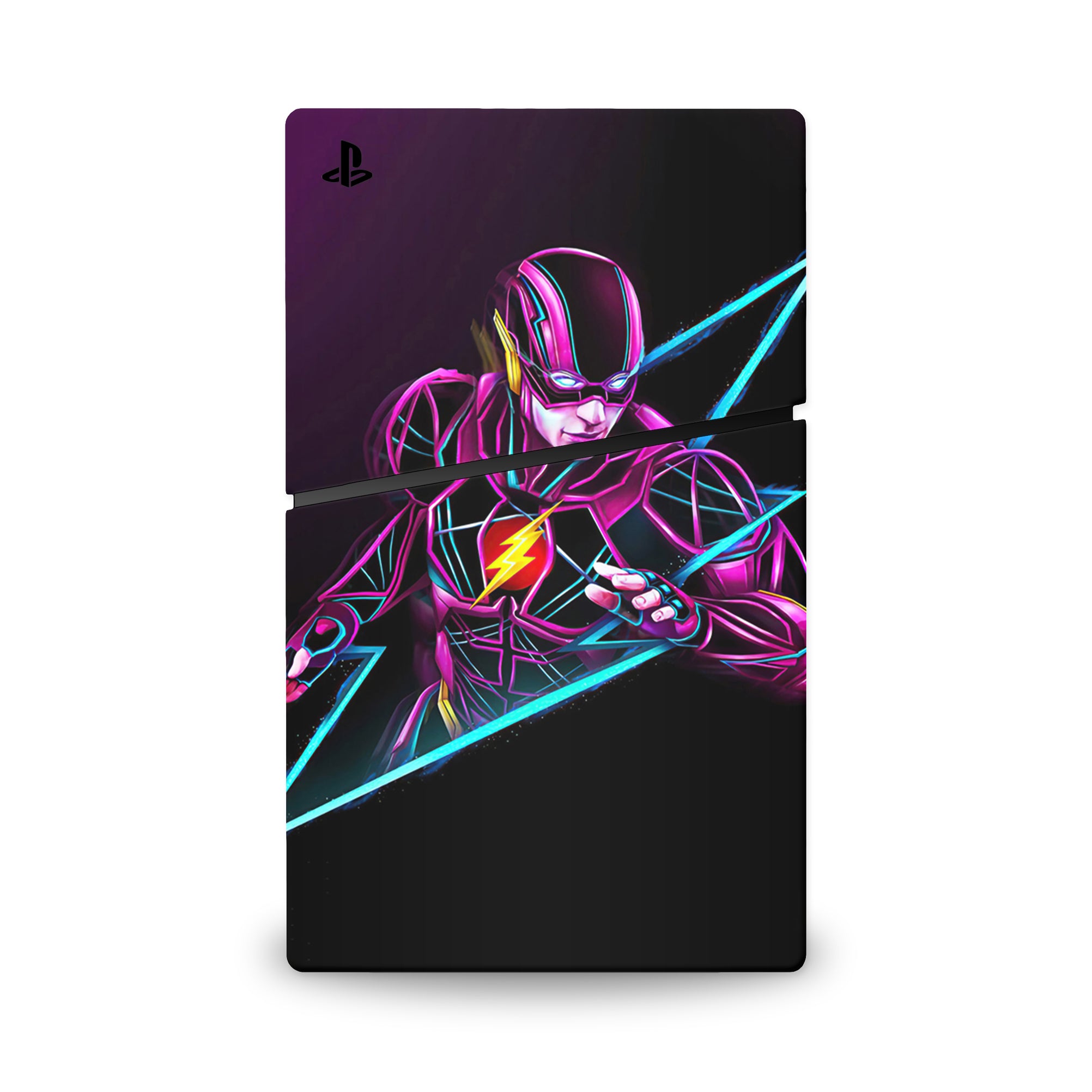 A video game skin featuring a Red Velocity 7 design for the PS5 Digital Slim.