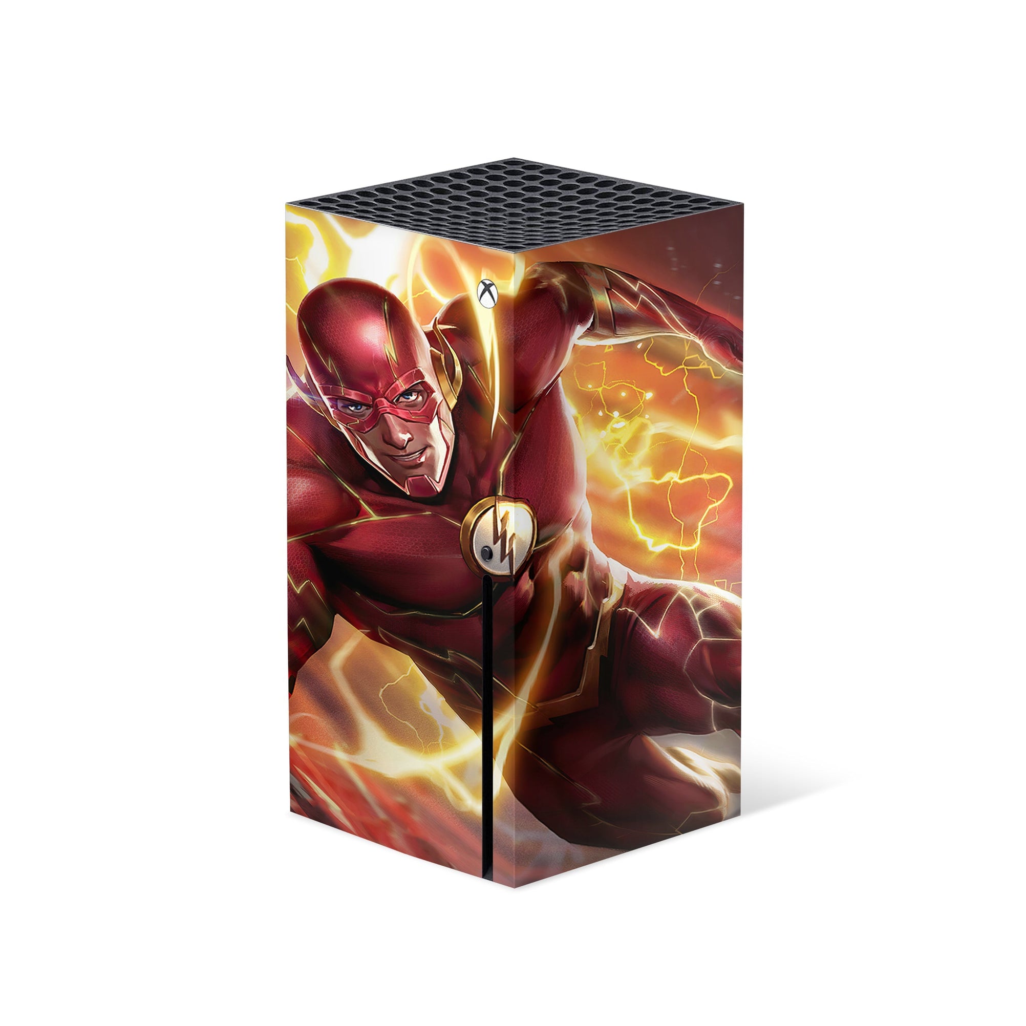 A video game skin featuring a Red Velocity 8 design for the Xbox Series X.