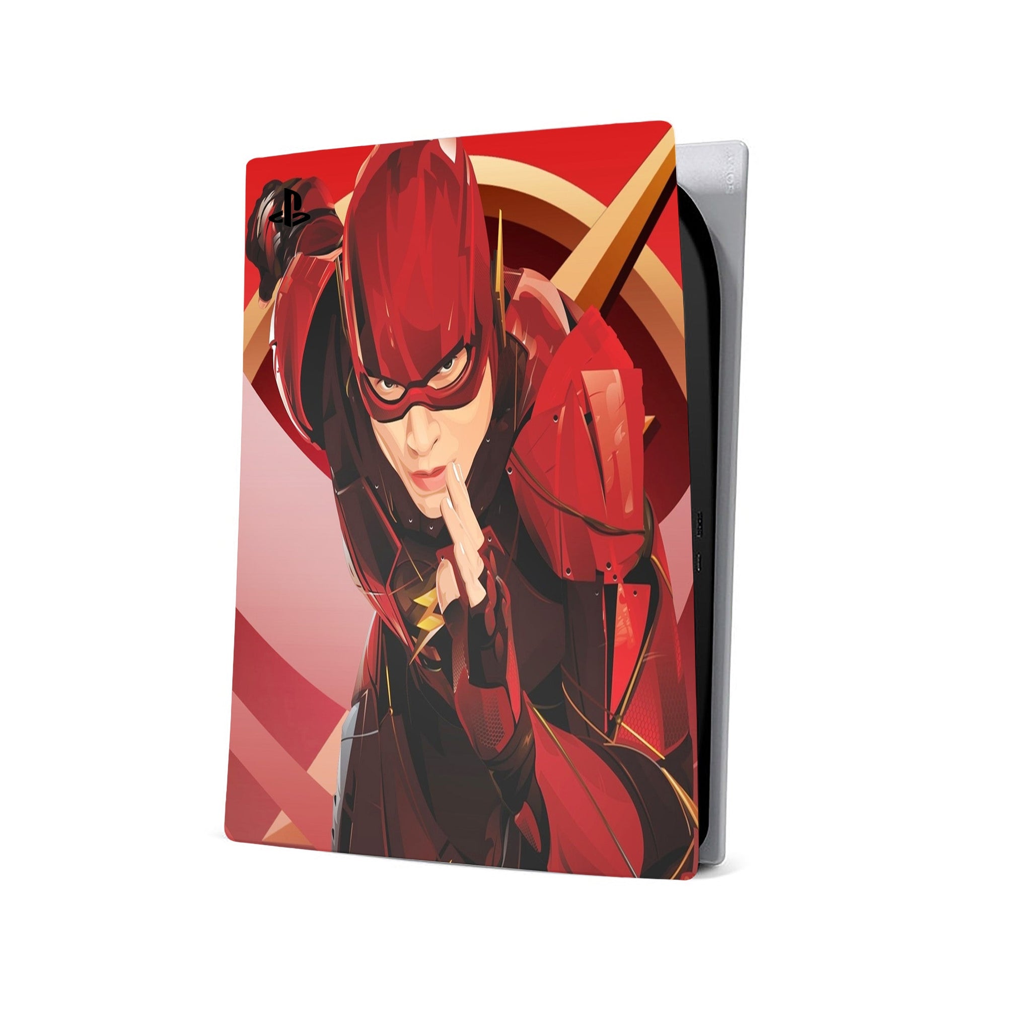 A video game skin featuring a Red Velocity 9 design for the PS5.