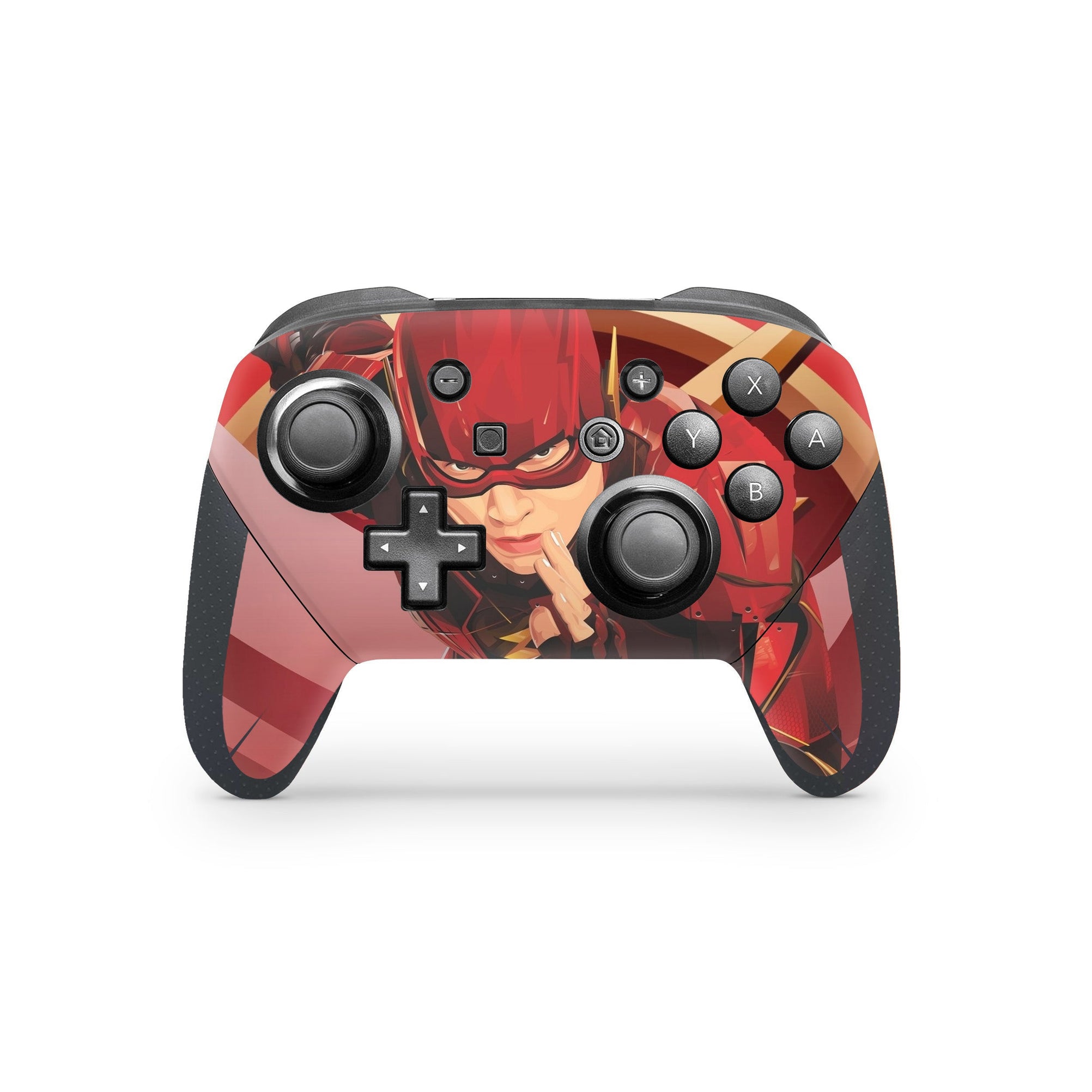 A video game skin featuring a Red Velocity 9 design for the Nintendo Switch Pro Controller.