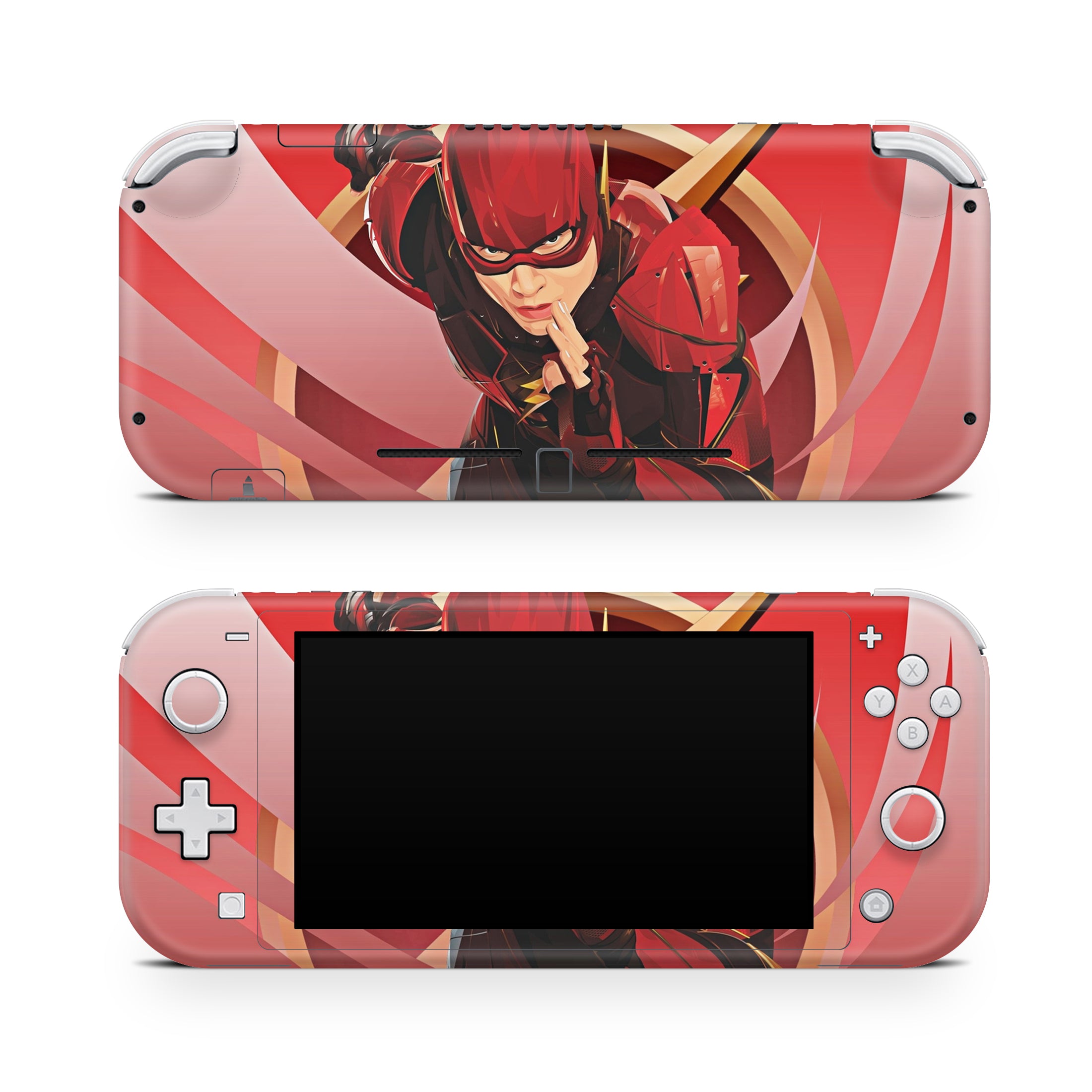 A video game skin featuring a Red Velocity 9 design for the Nintendo Switch Lite.