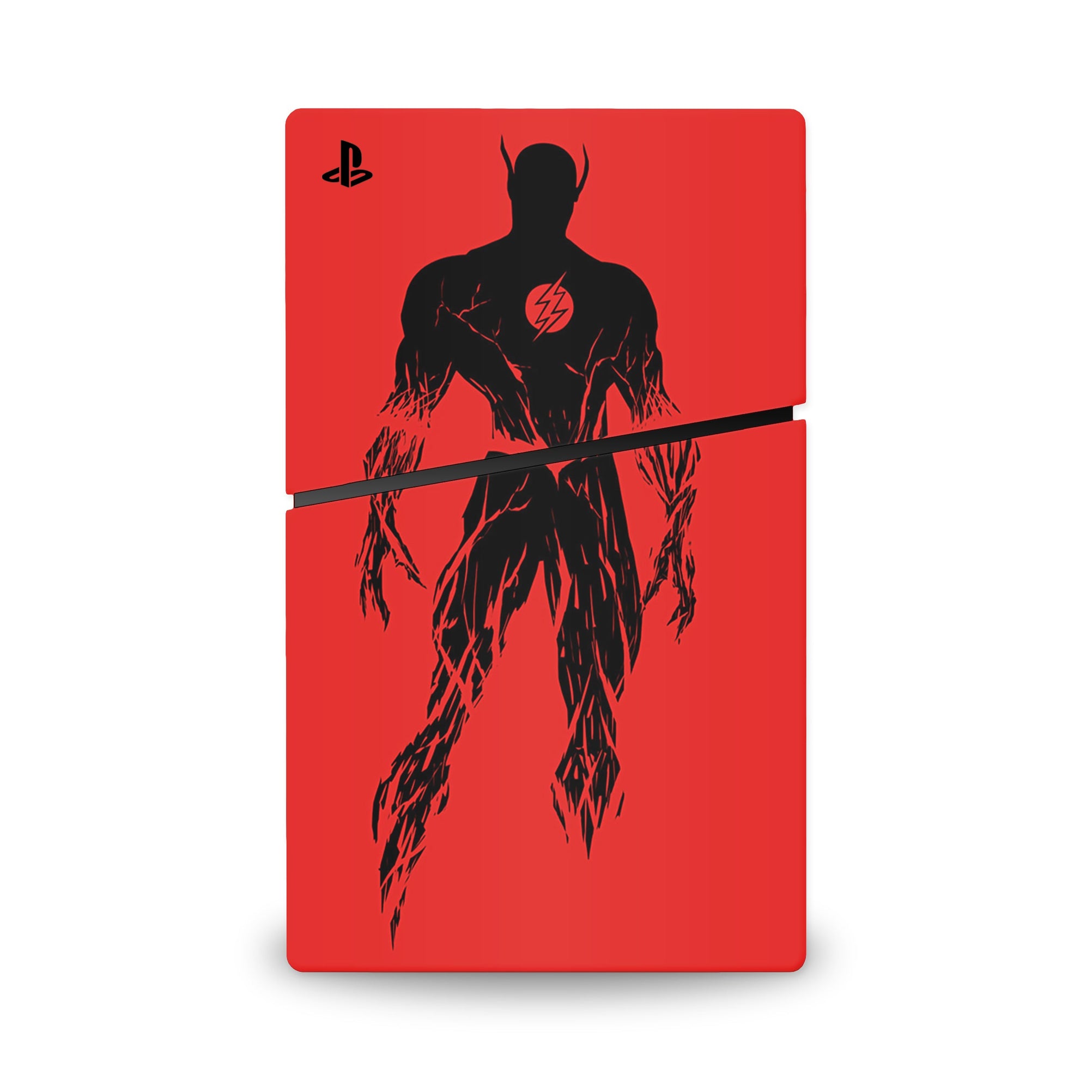 A video game skin featuring a Red Velocity 11 design for the PS5 Slim Digital.