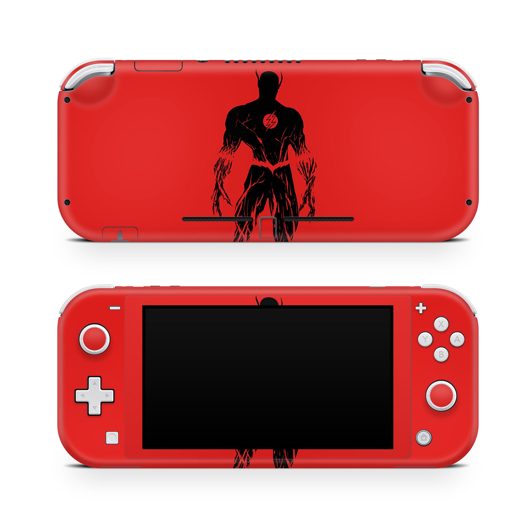 A video game skin featuring a Red Velocity 11 design for the Nintendo Switch Lite.