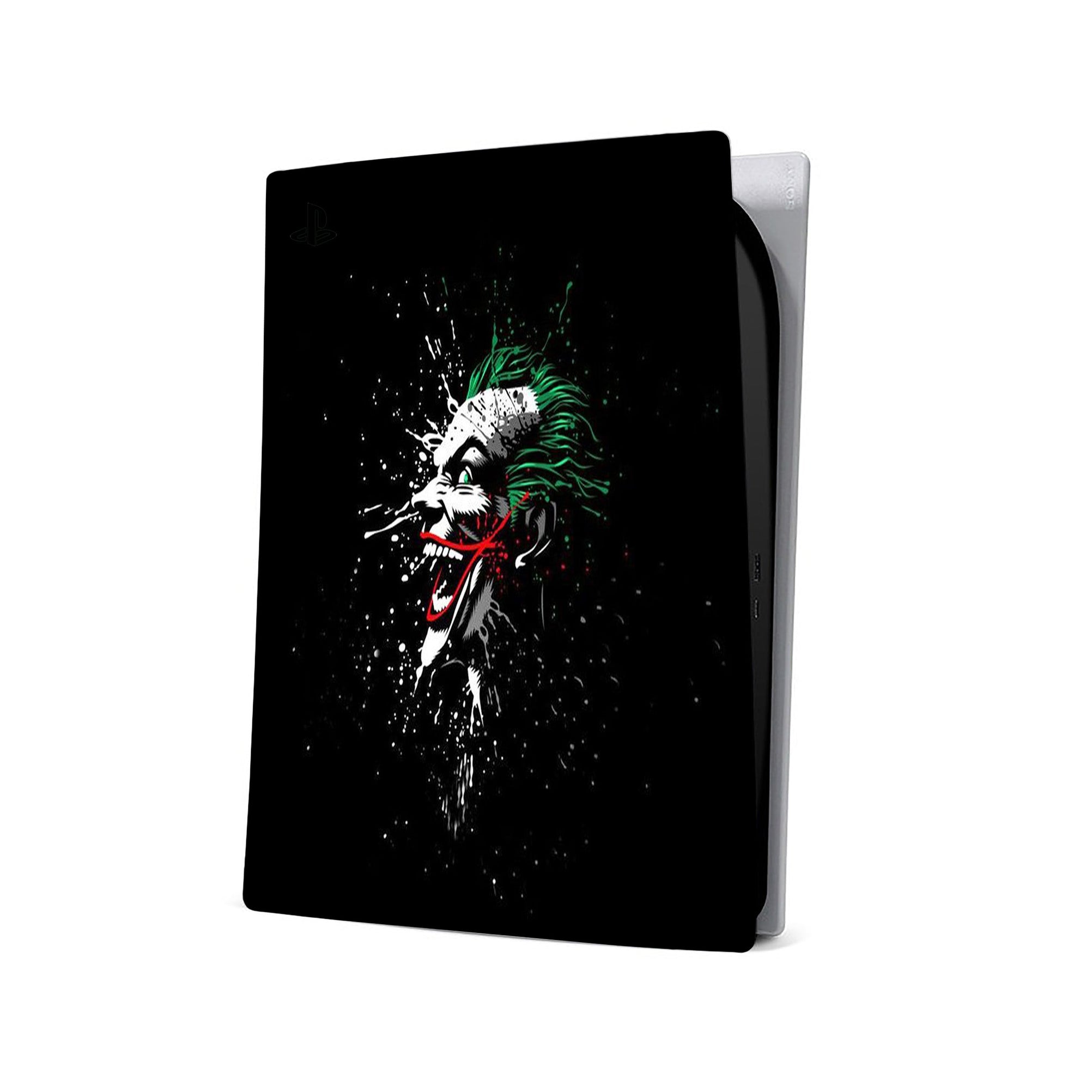 A video game skin featuring a Chaotic Clown King of Crime 12 design for the PS5 Digital.