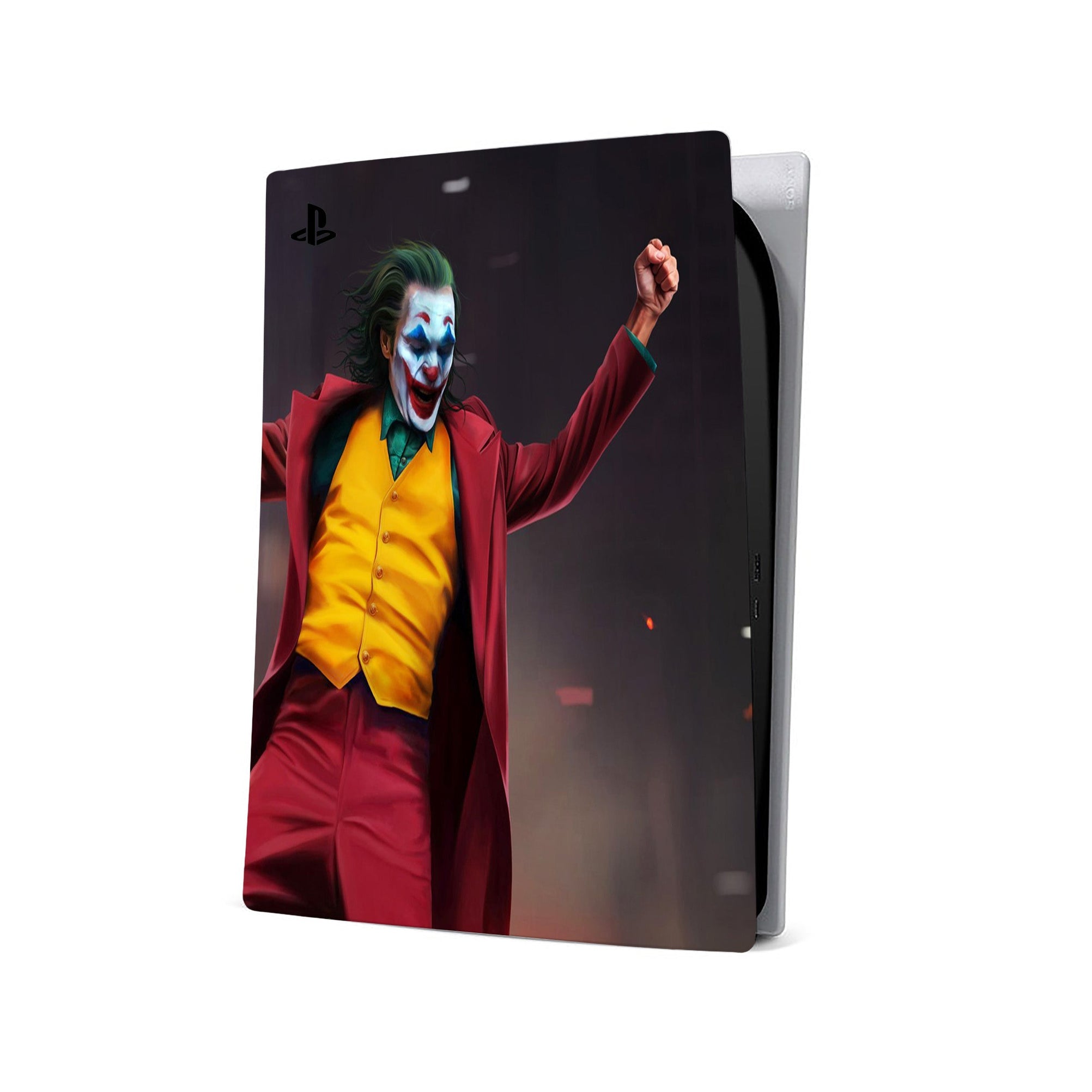 A video game skin featuring a Chaotic Clown King of Crime 13 design for the PS5.