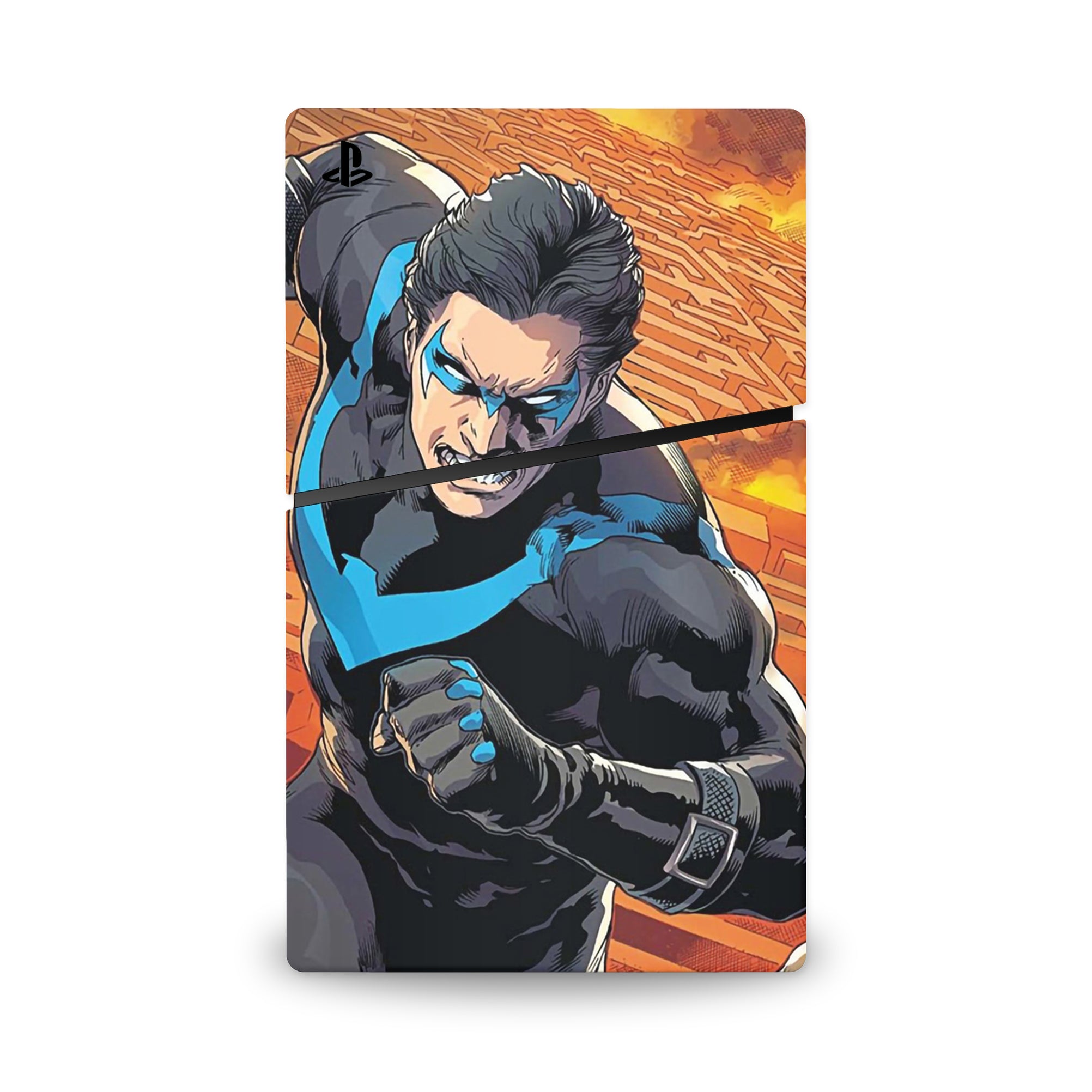 A video game skin featuring a Dynamic Defender 1 design for the PS5 Slim.