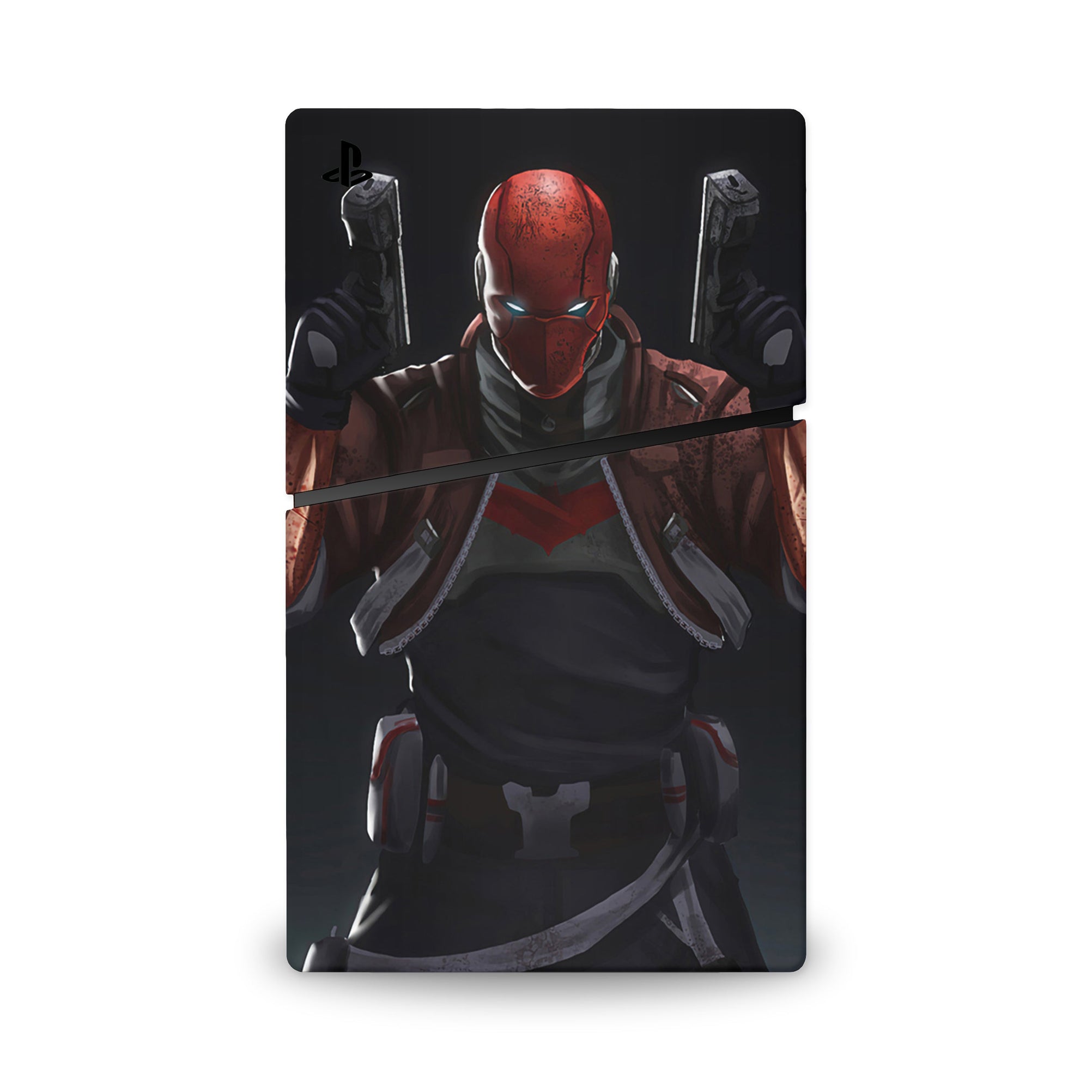 A video game skin featuring a Vigilante Enforcer 1 design for the PS5 Slim Digital.