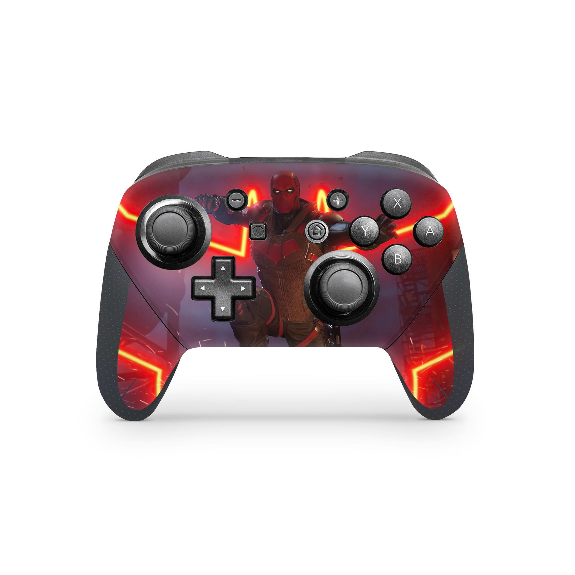 A video game skin featuring a Vigilante Enforcer 2 design for the Nintendo Switch Pro Controller.