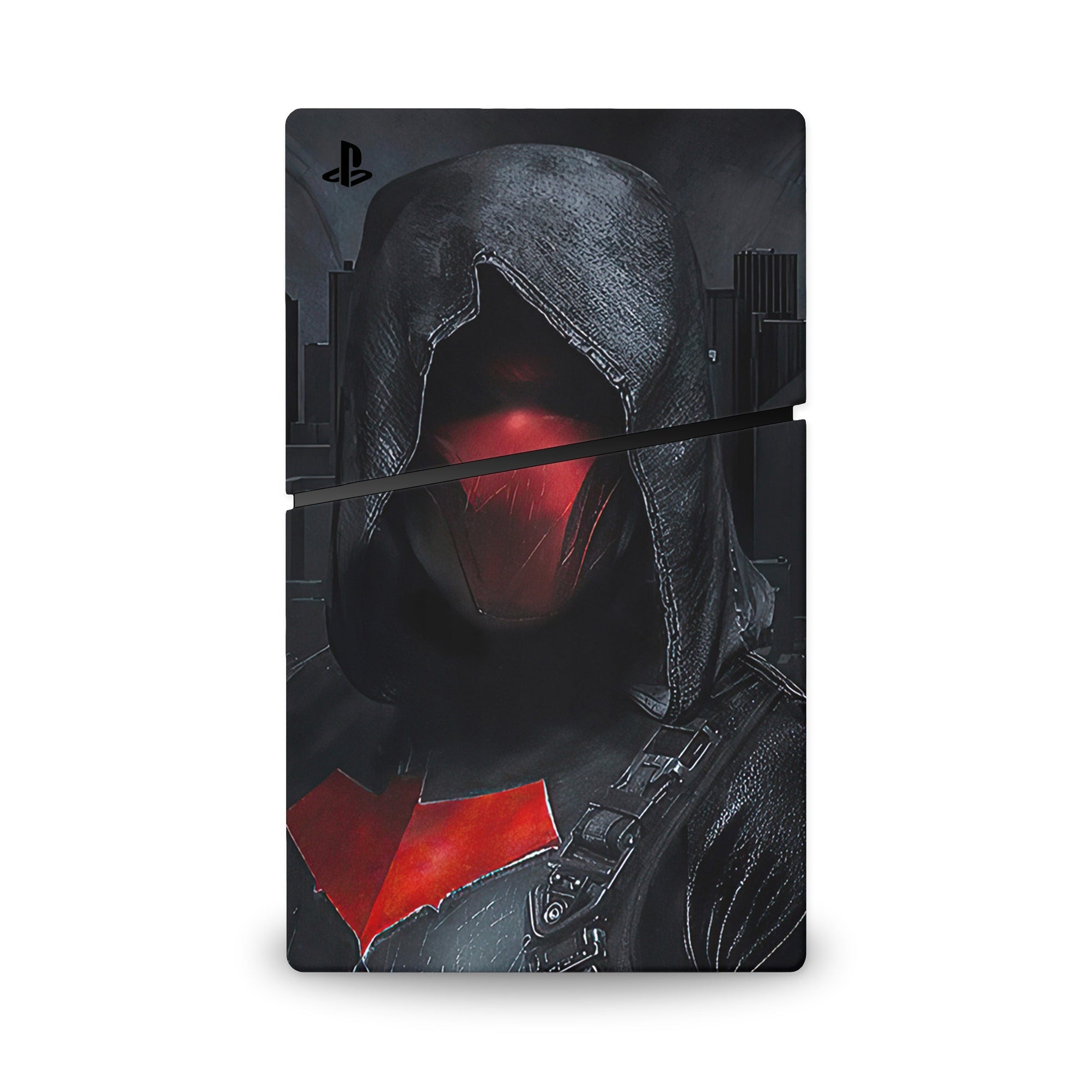 A video game skin featuring a Vigilante Enforcer 5 design for the PS5 Slim.