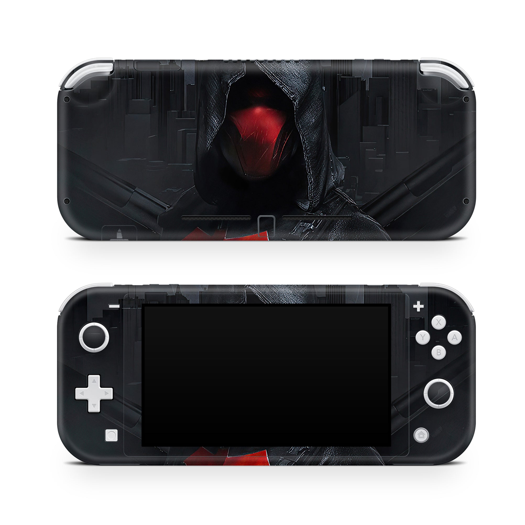 A video game skin featuring a Vigilante Enforcer 5 design for the Nintendo Switch Lite.