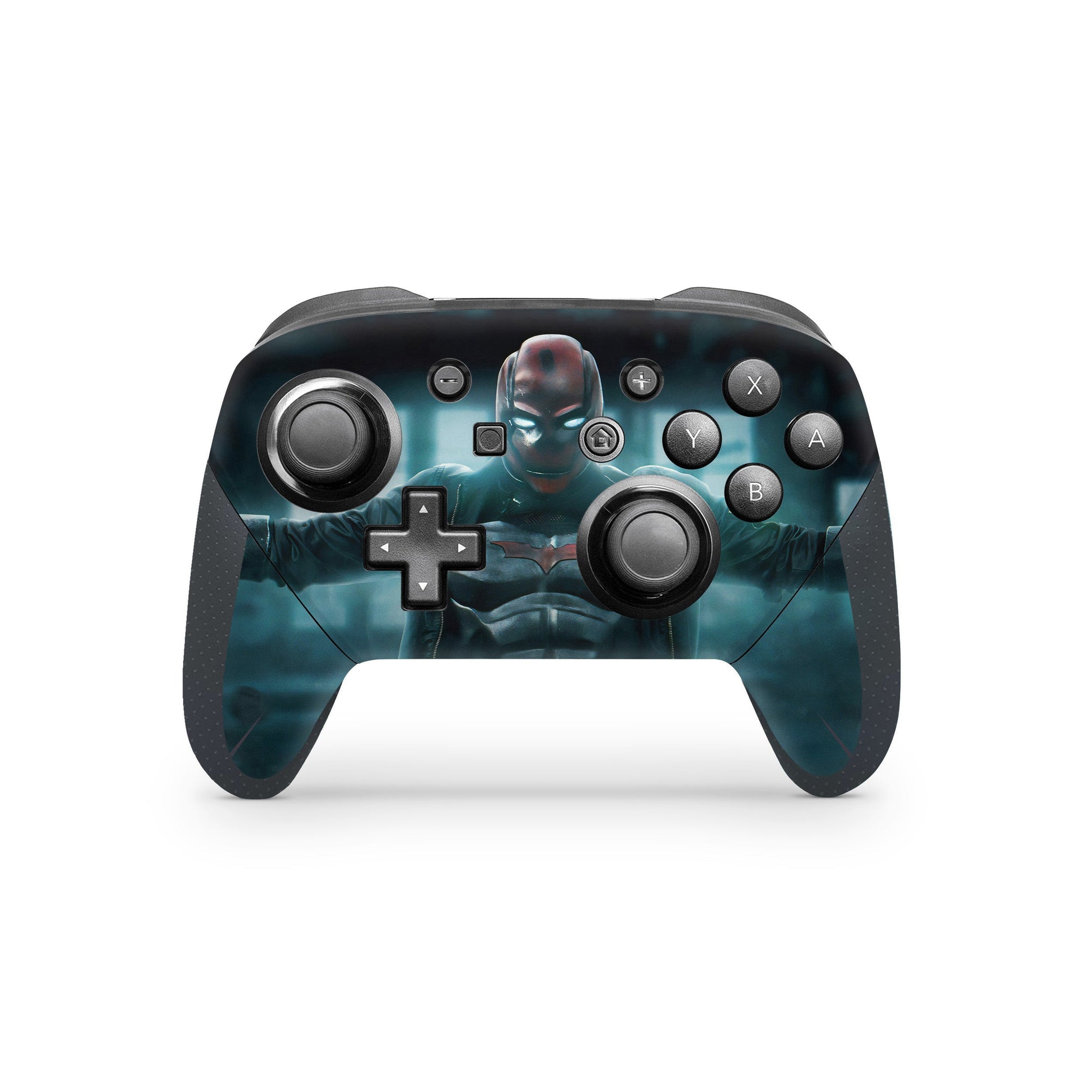 A video game skin featuring a Vigilante Enforcer 7 design for the Nintendo Switch Pro Controller.