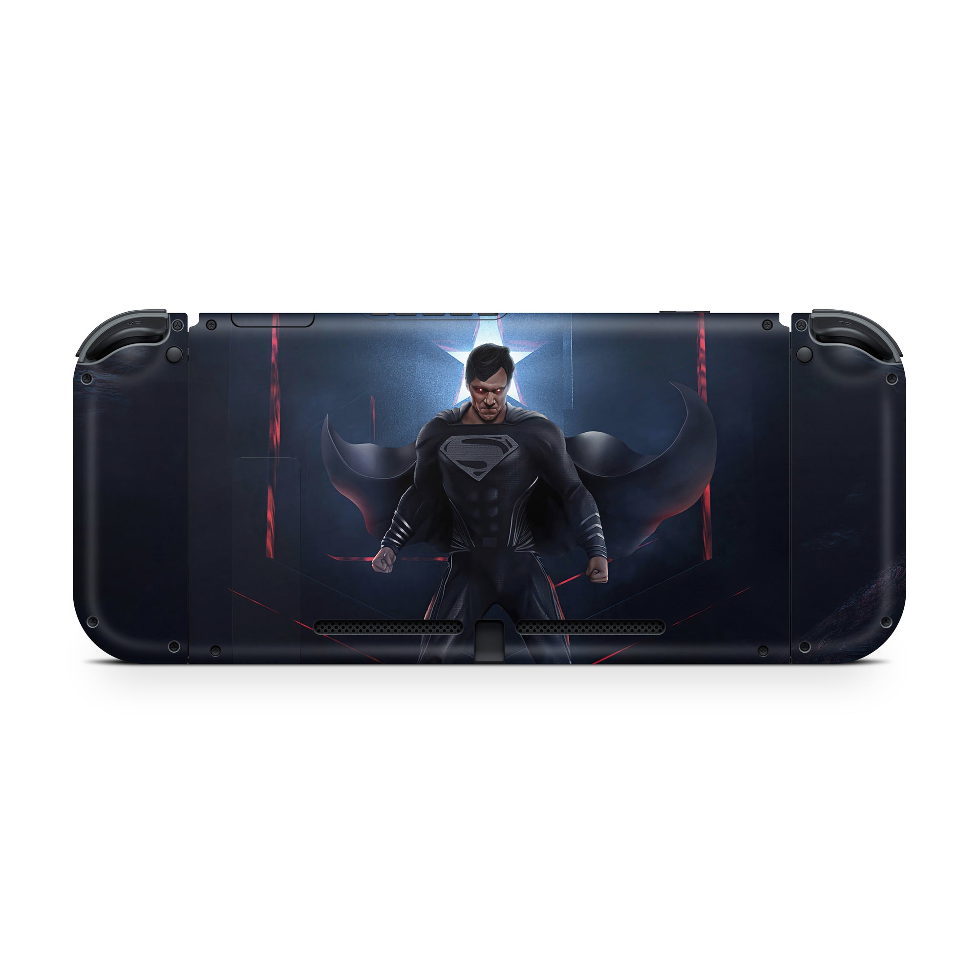 A video game skin featuring a Steel Guardian 7 design for the Nintendo Switch OLED.