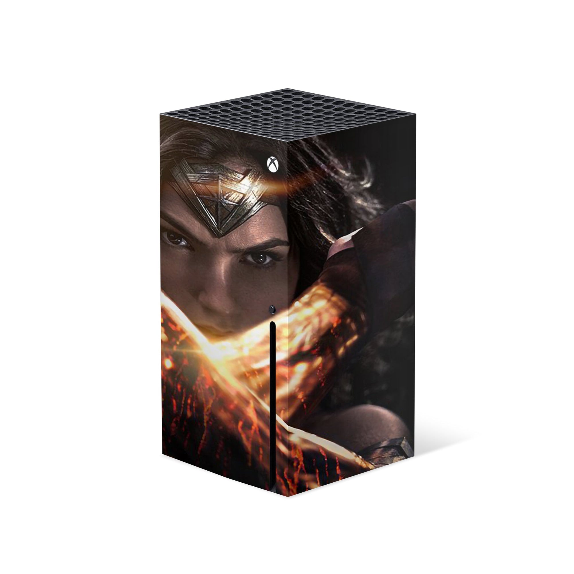 A video game skin featuring a Amazonian Warrior 14 design for the Xbox Series X.