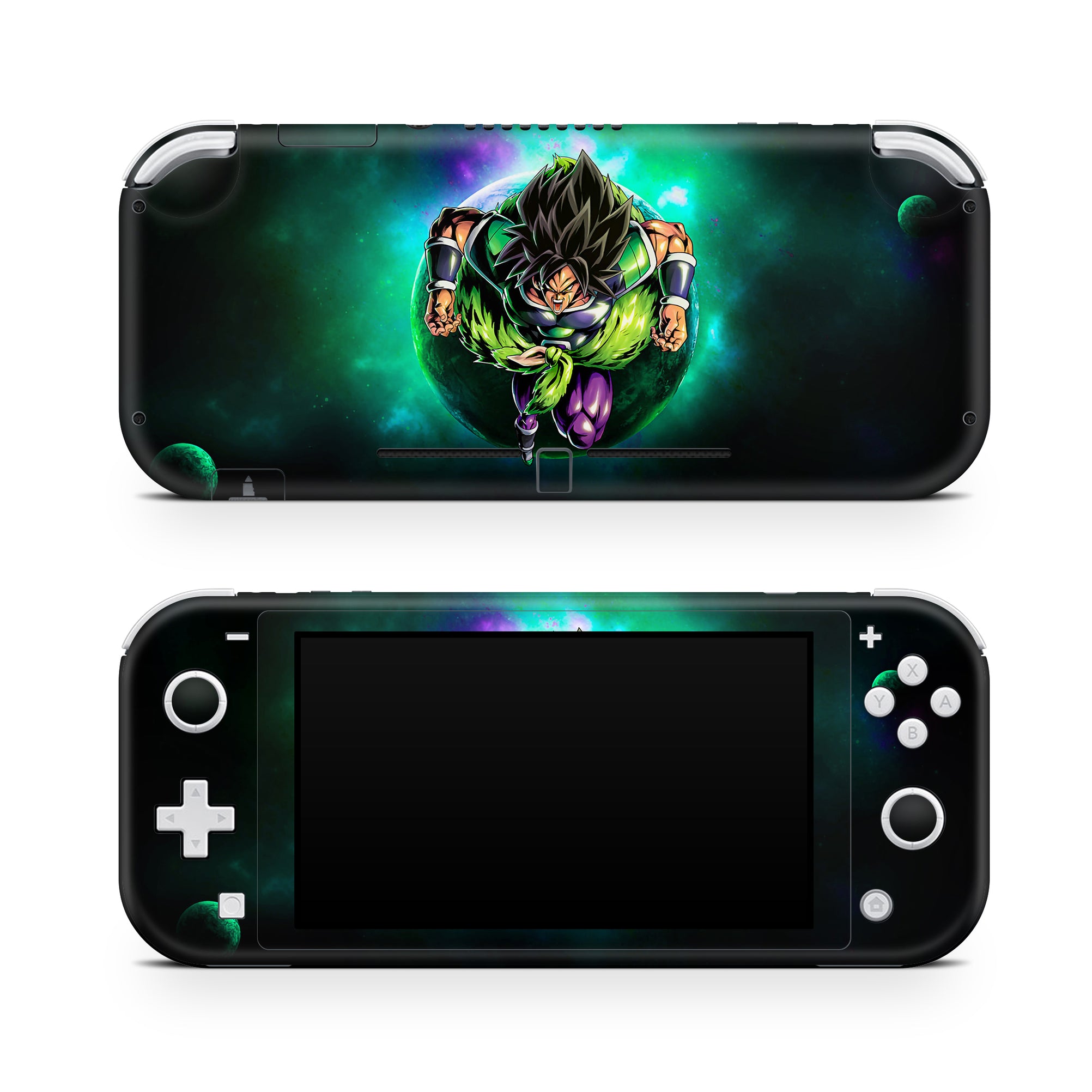 A video game skin featuring a Legendary Warrior of Power 3 design for the Nintendo Switch Lite.