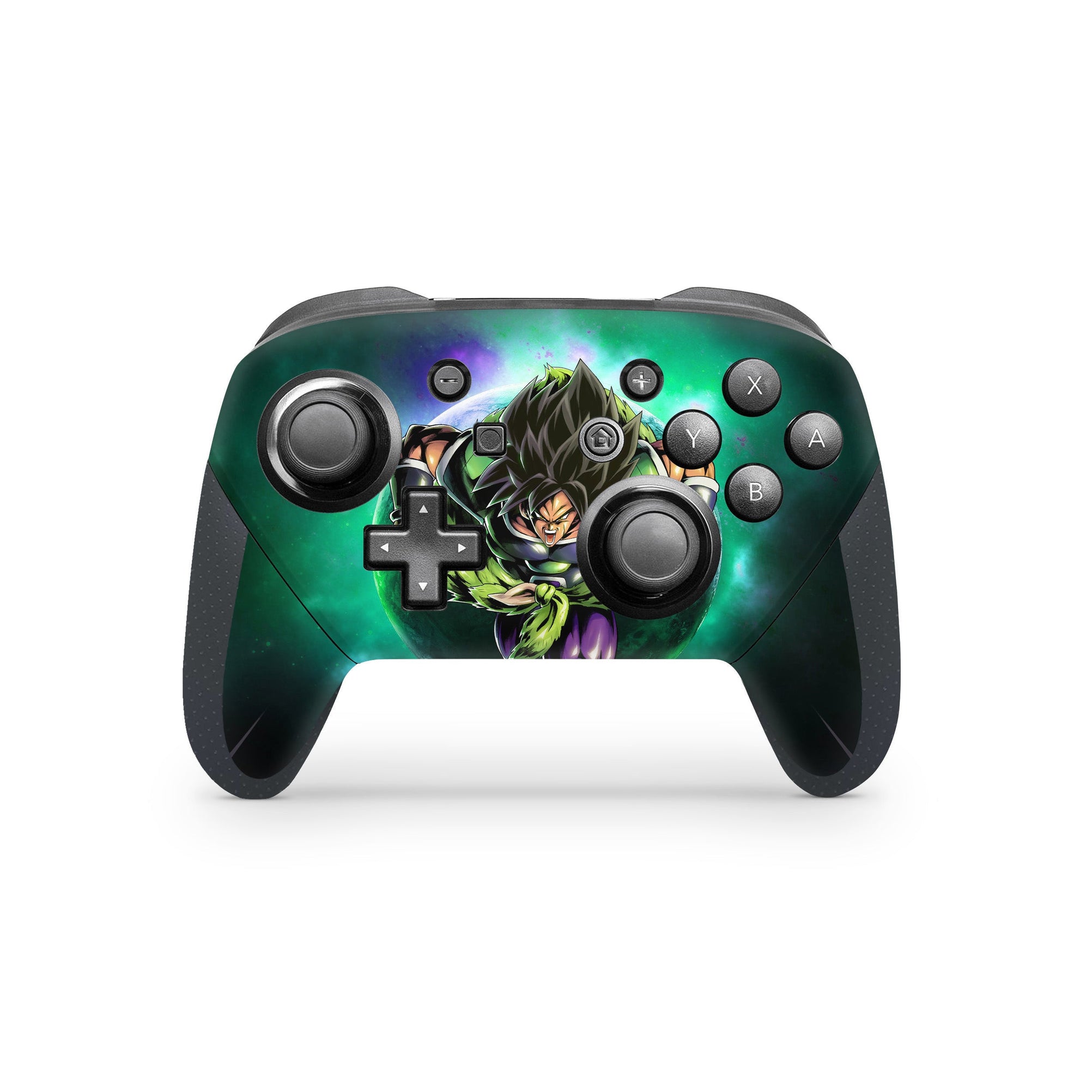 A video game skin featuring a Legendary Warrior of Power 3 design for the Nintendo Switch Pro Controller.