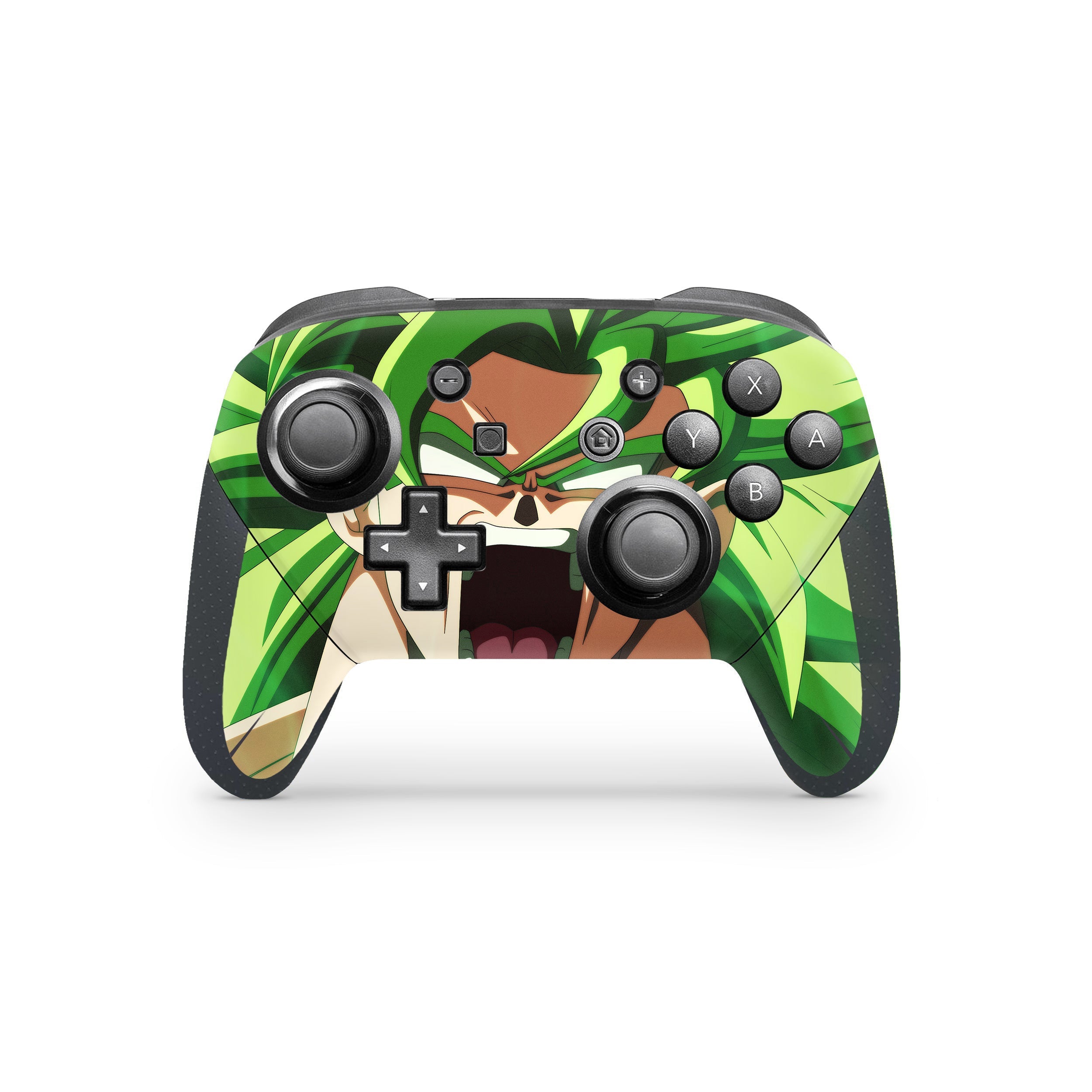 A video game skin featuring a Legendary Warrior of Power 4 design for the Nintendo Switch Pro Controller.