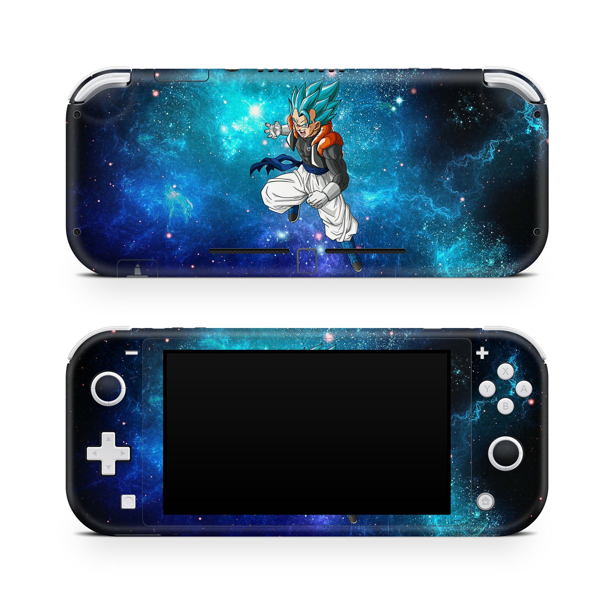 A video game skin featuring a Fusion Warrior 1 design for the Nintendo Switch Lite.