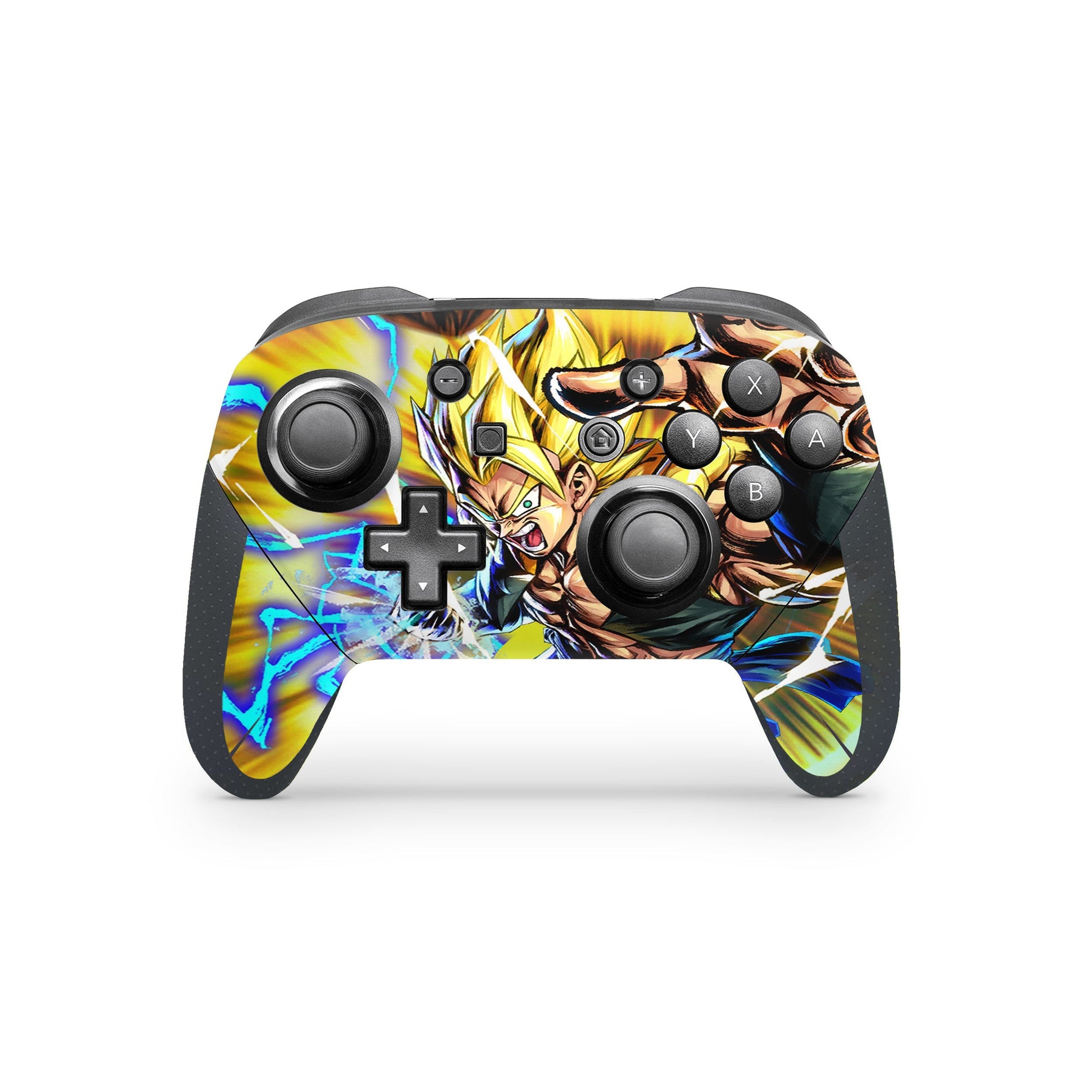 A video game skin featuring a Fusion Warrior 3 design for the Nintendo Switch Pro Controller.