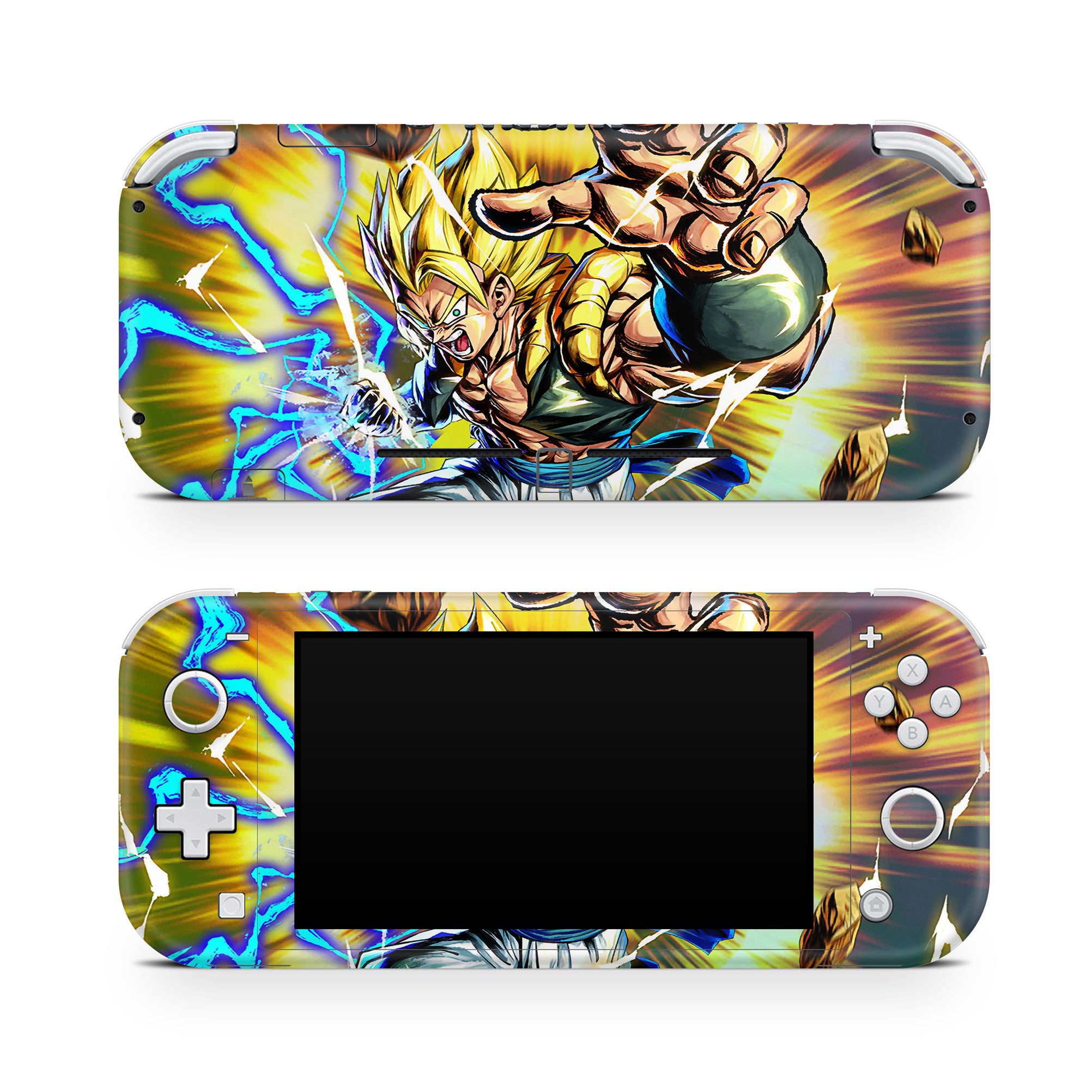 A video game skin featuring a Fusion Warrior 3 design for the Nintendo Switch Lite.