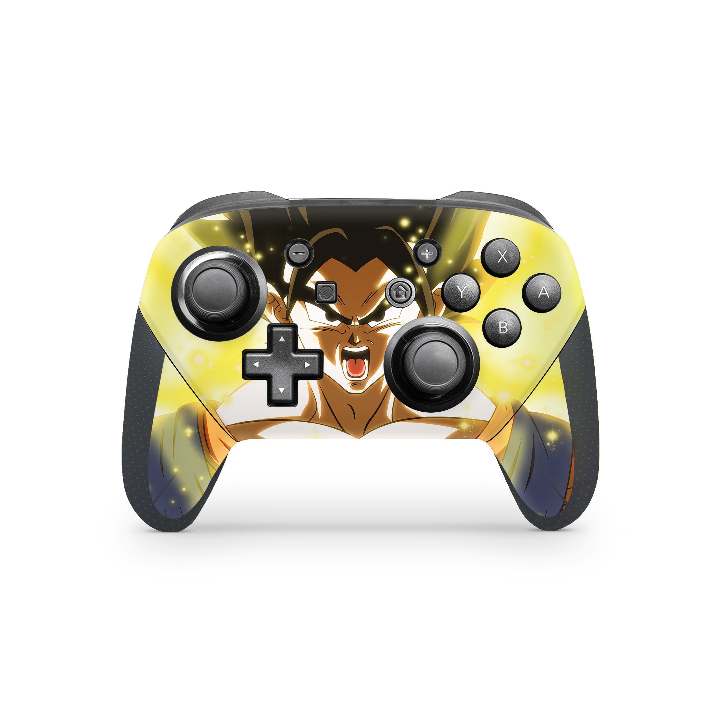 A video game skin featuring a Fusion Warrior 4 design for the Nintendo Switch Pro Controller.