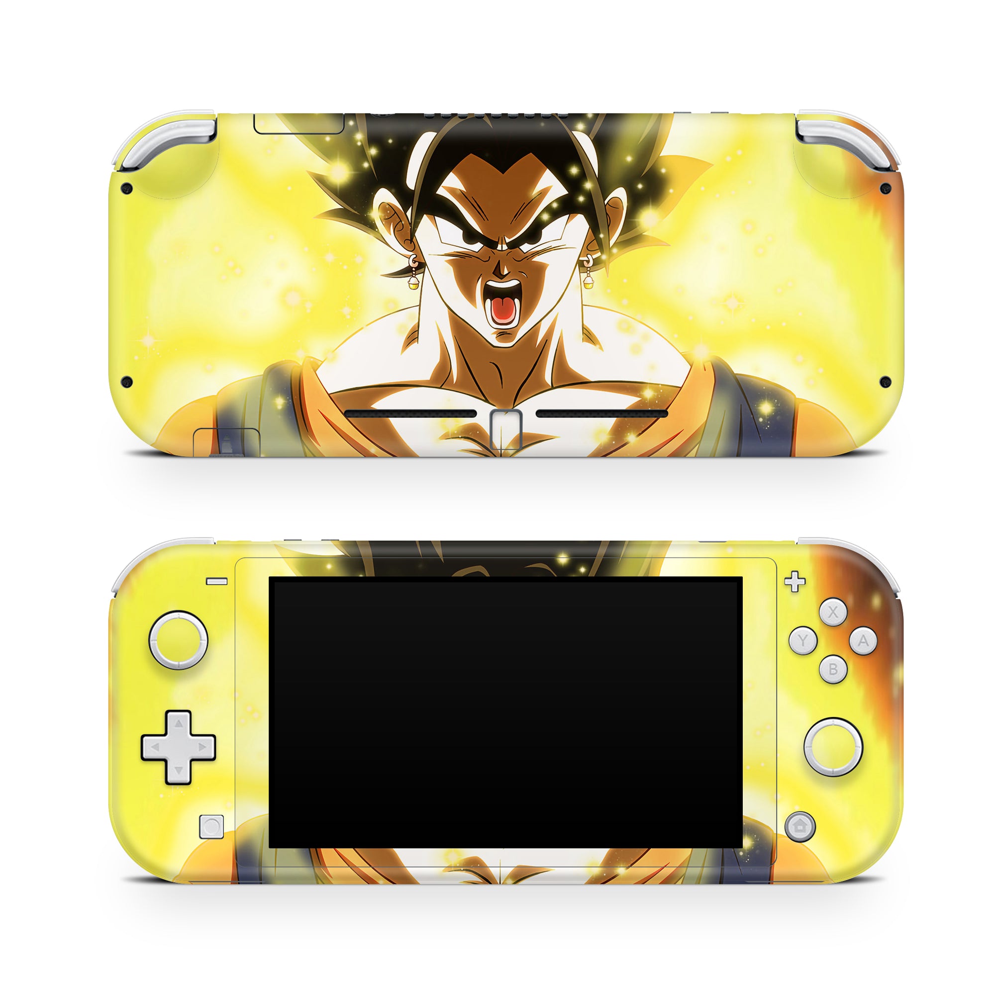 A video game skin featuring a Fusion Warrior 4 design for the Nintendo Switch Lite.