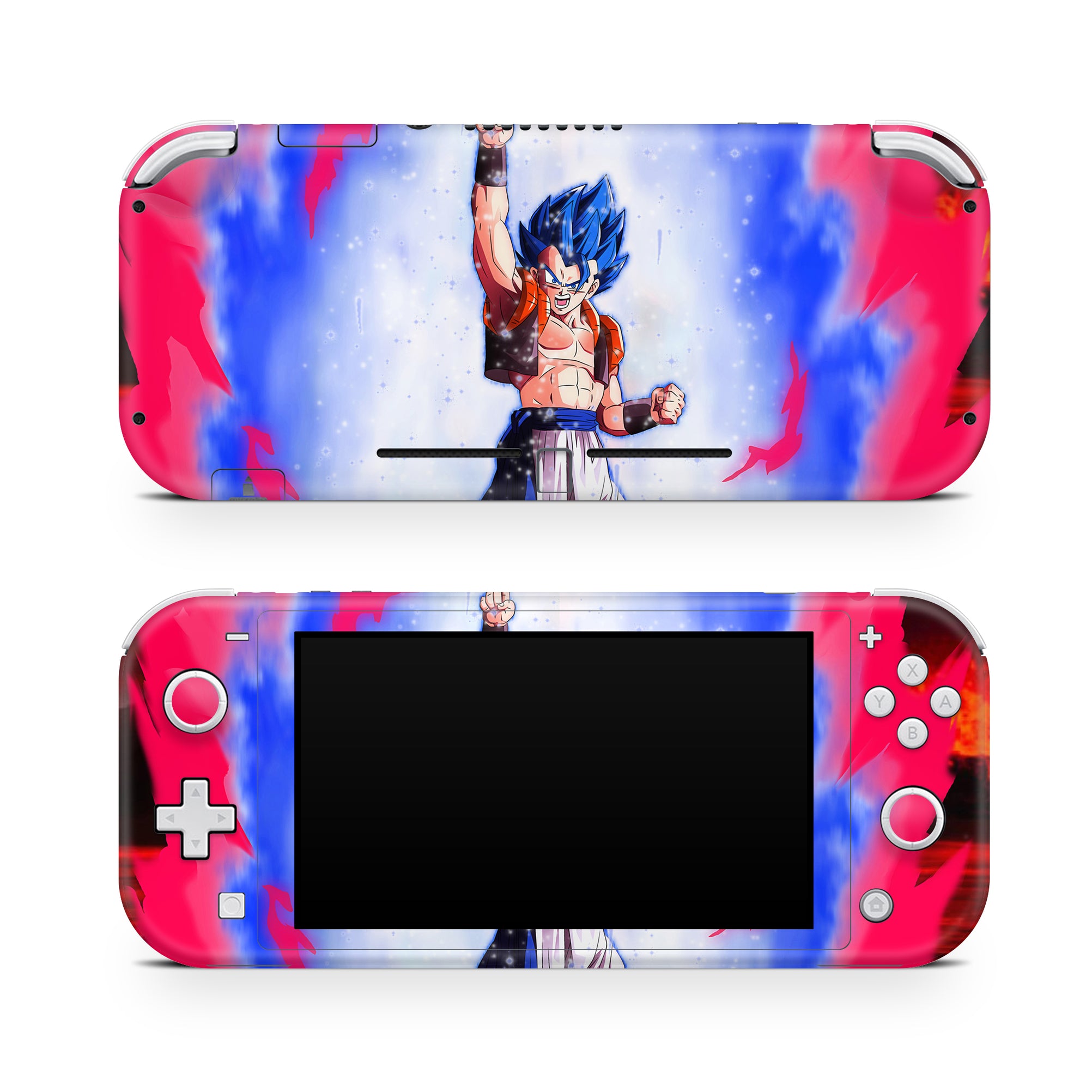 A video game skin featuring a Fusion Warrior 5 design for the Nintendo Switch Lite.