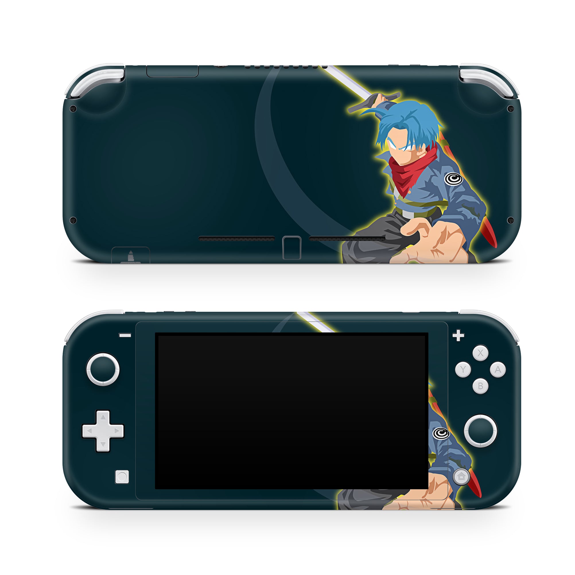 A video game skin featuring a Time Traveler 1 design for the Nintendo Switch Lite.