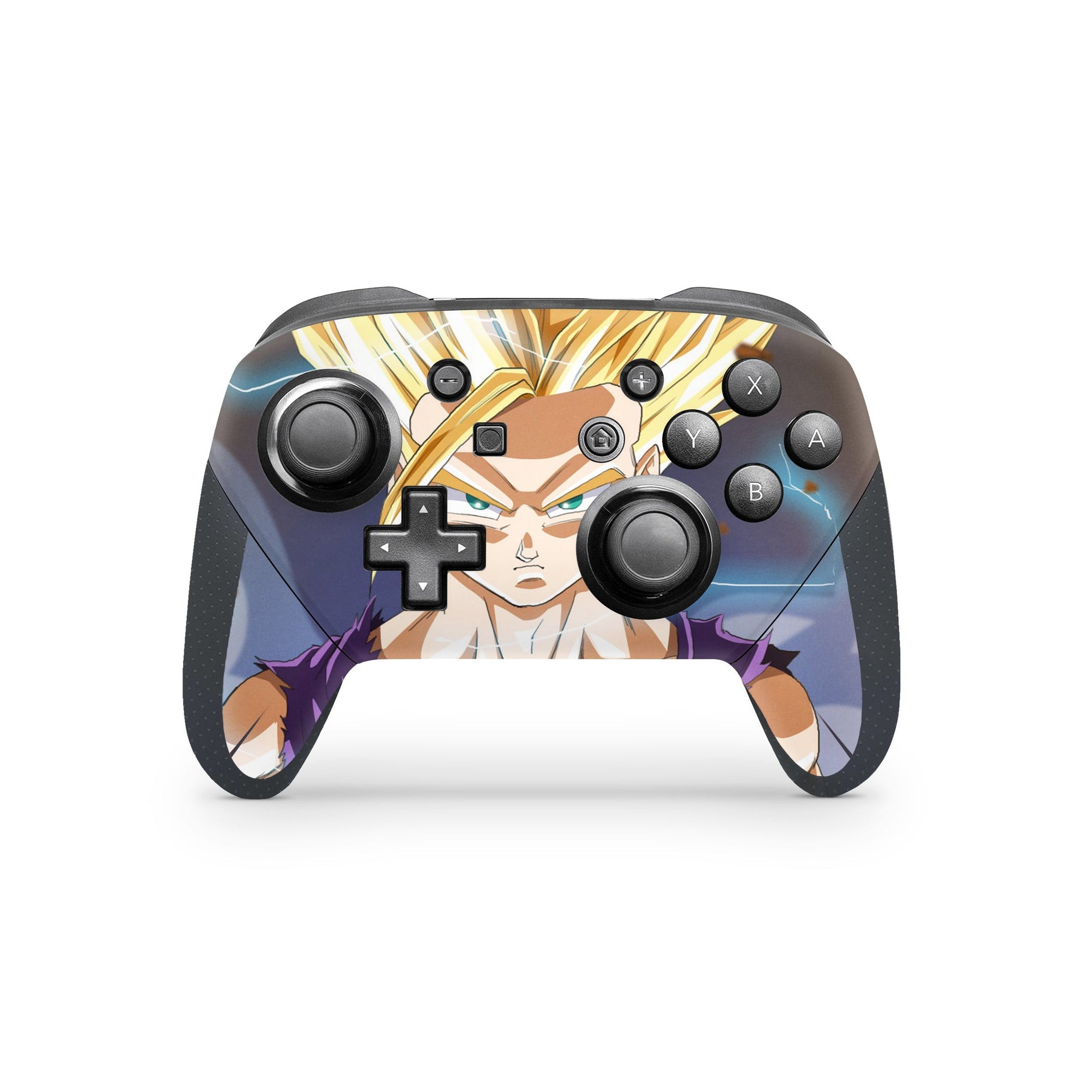 A video game skin featuring a Primordial Warrior Scholar 1 design for the Nintendo Switch Pro Controller.