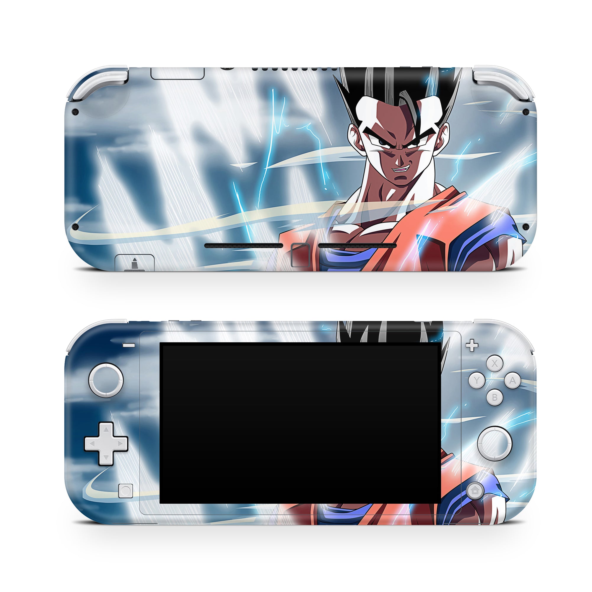 A video game skin featuring a Primordial Warrior Scholar 2 design for the Nintendo Switch Lite.