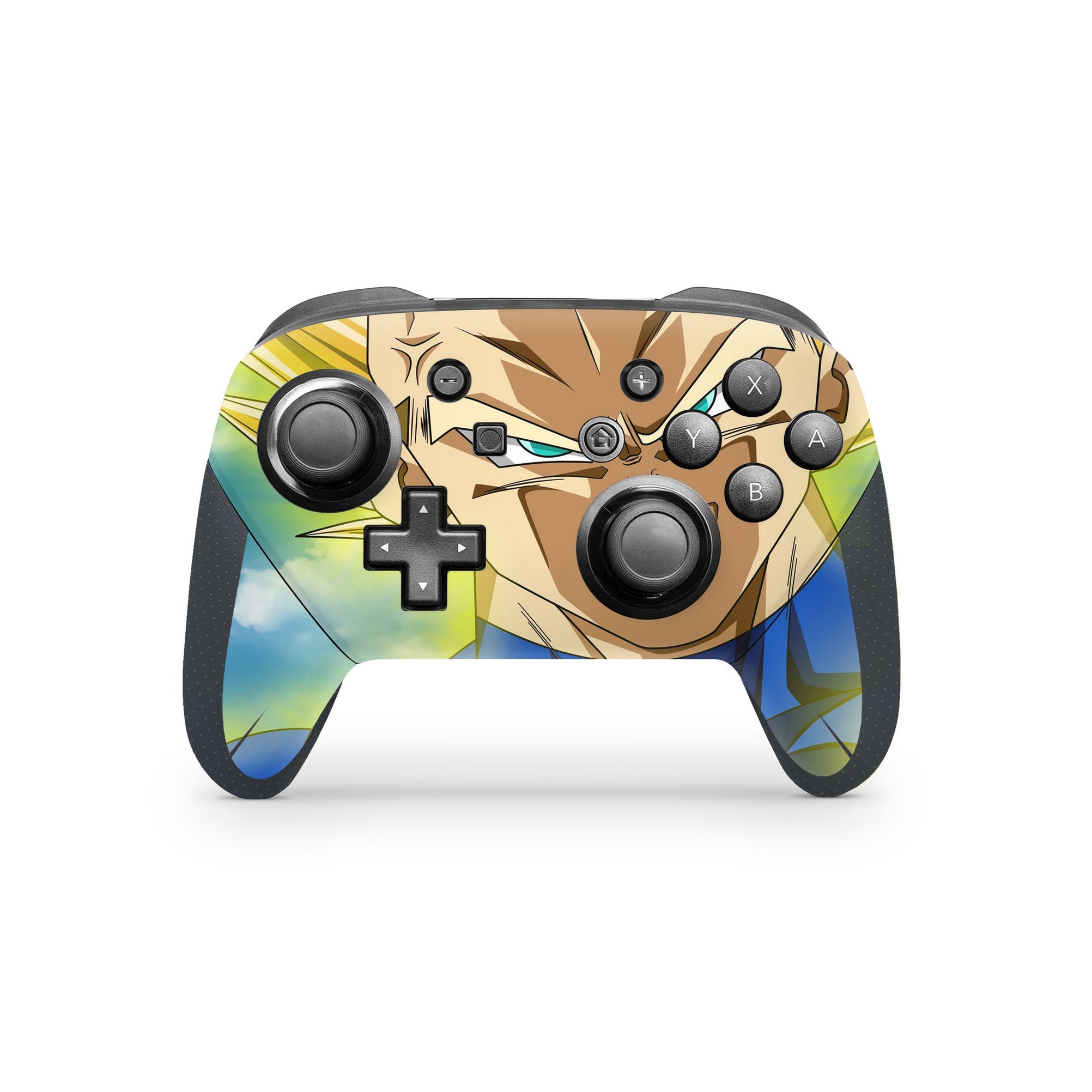 A video game skin featuring a Warrior Prince 4 design for the Nintendo Switch Pro Controller.