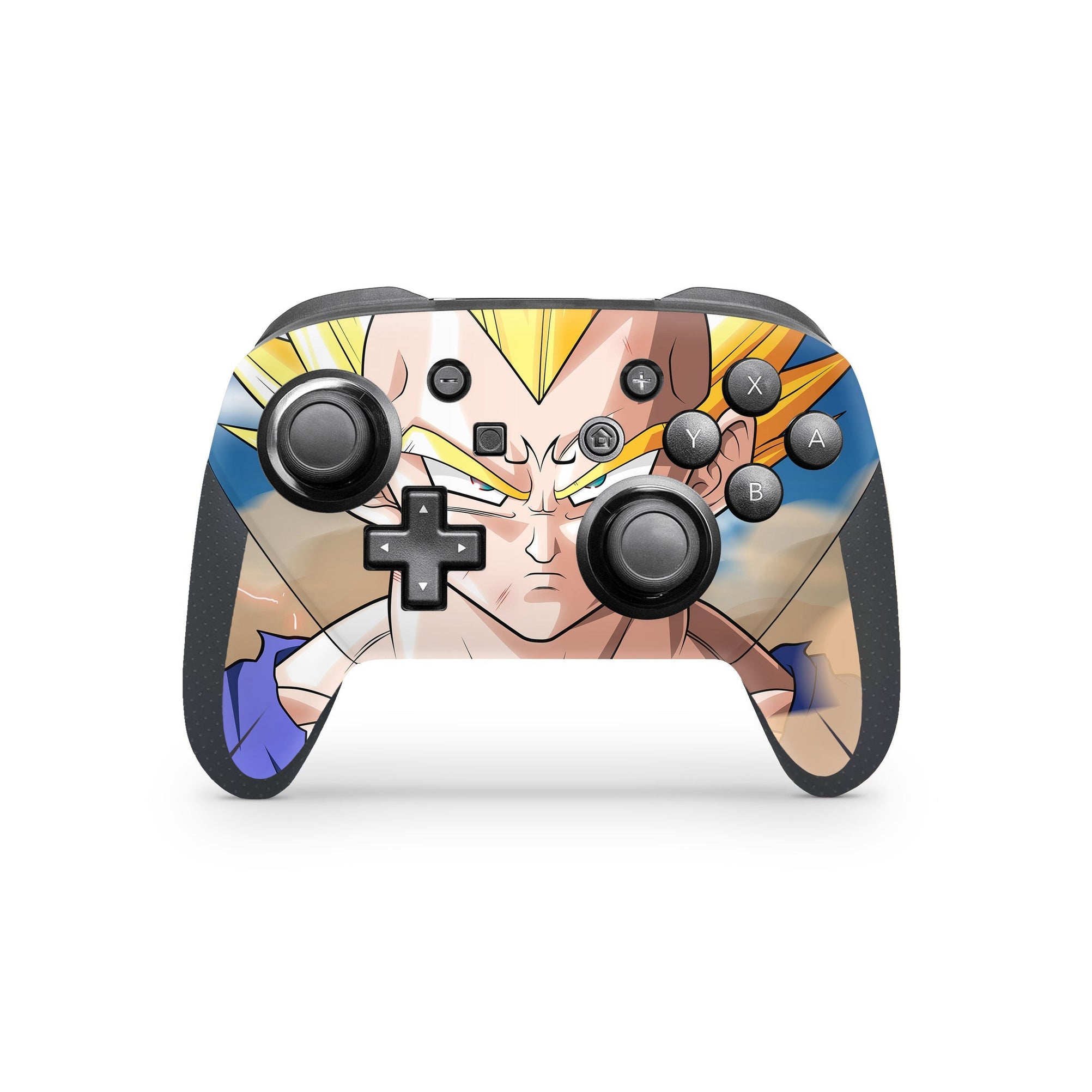 A video game skin featuring a Warrior Prince 7 design for the Nintendo Switch Pro Controller.