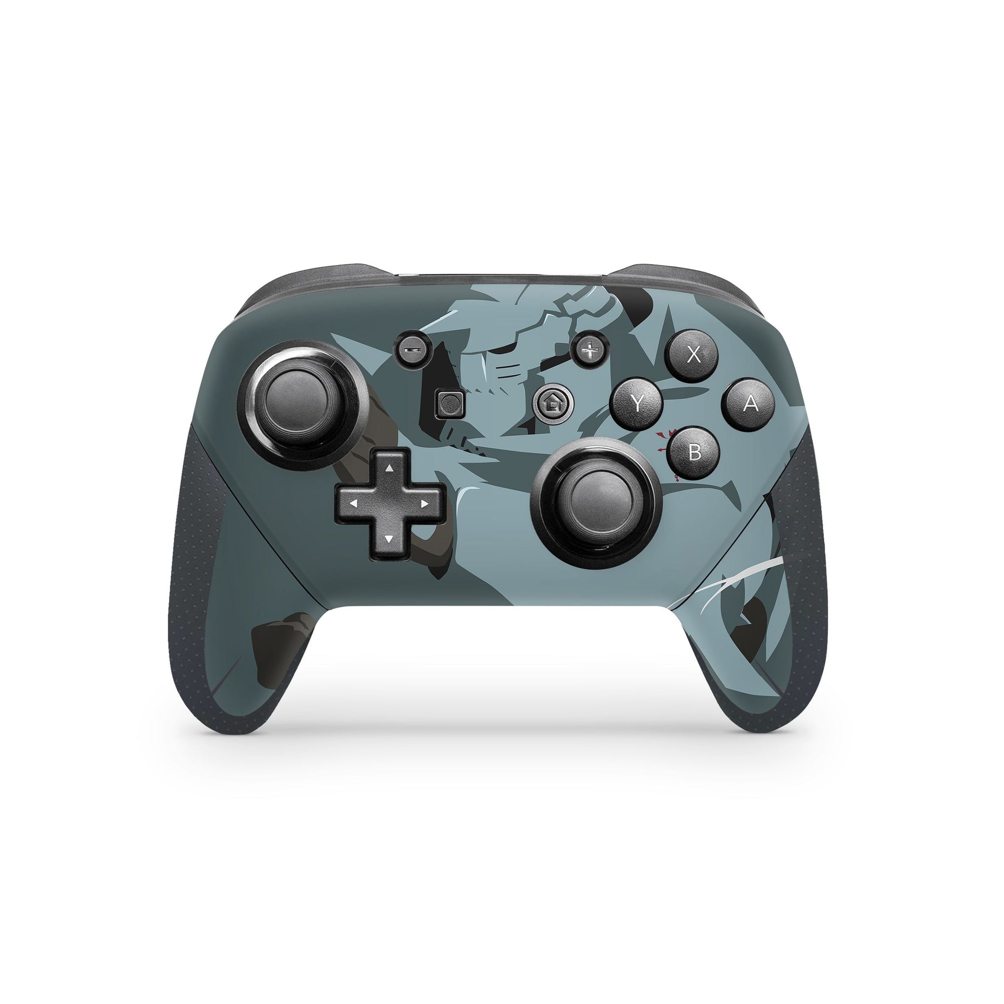 A video game skin featuring a Armored Alchemist 2 design for the Nintendo Switch Pro Controller.