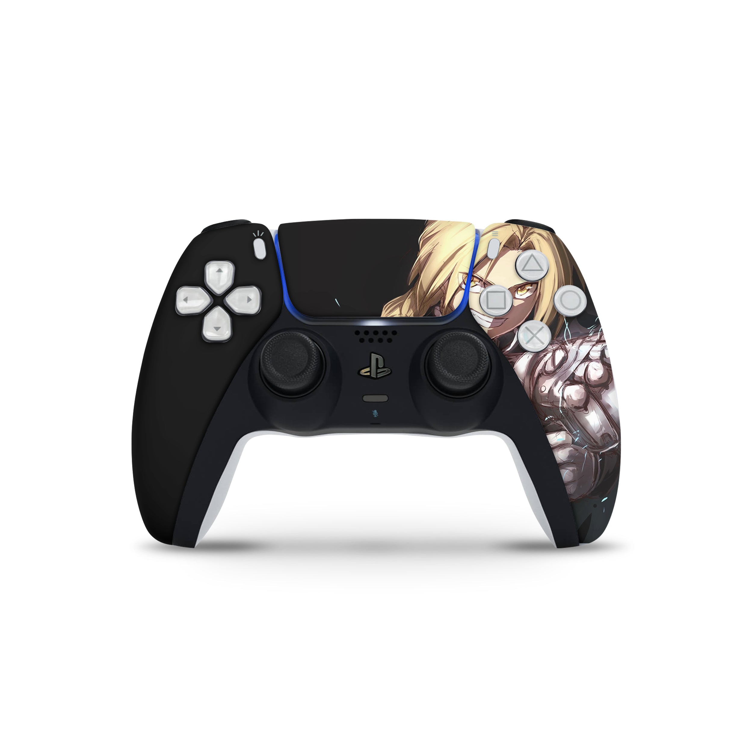 A video game skin featuring a Alchemical Warrior 1 design for the PS5 Controller.