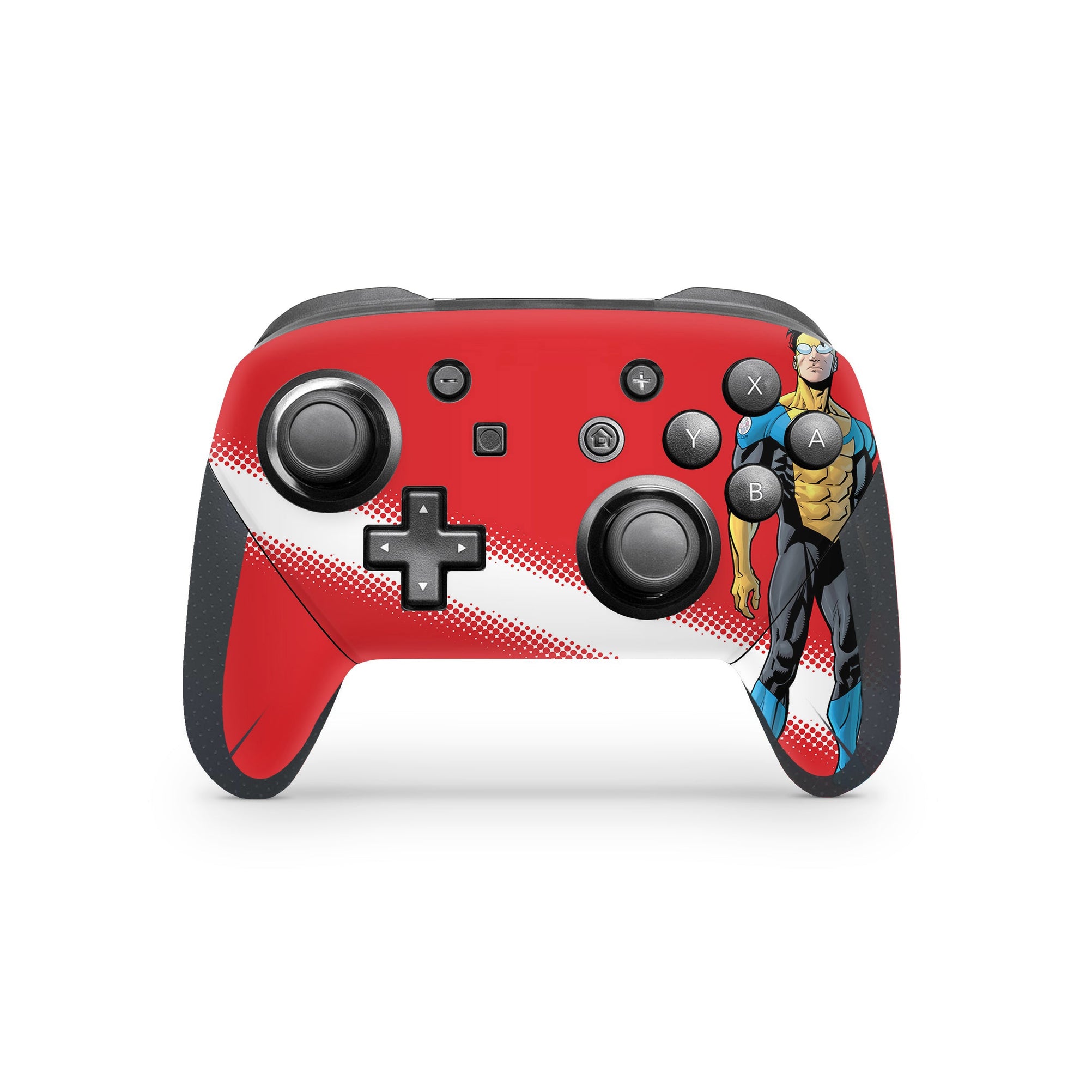 A video game skin featuring a Teen Hero 1 design for the Nintendo Switch Pro Controller.