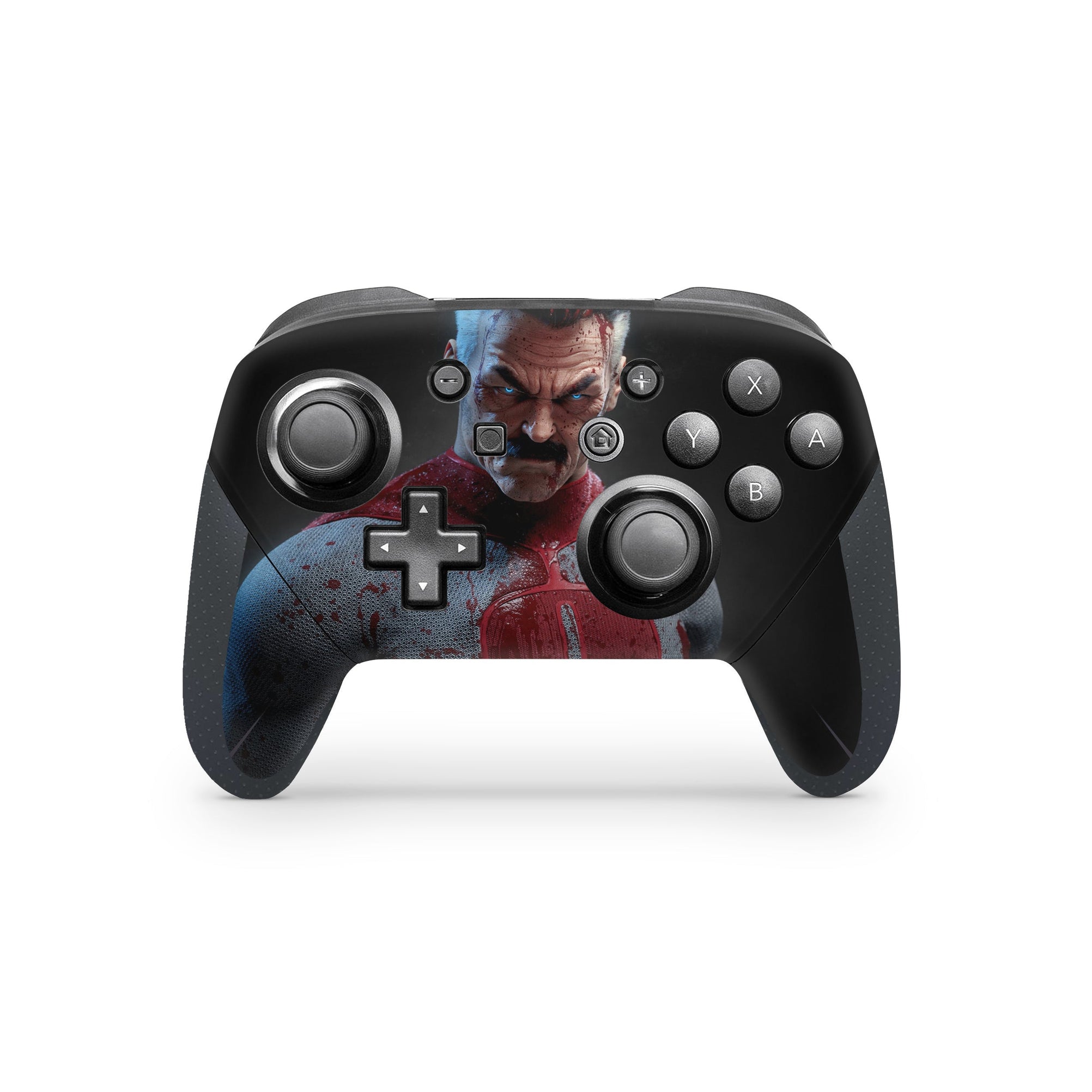 A video game skin featuring a Interstellar Warrior 1 design for the Nintendo Switch Pro Controller.