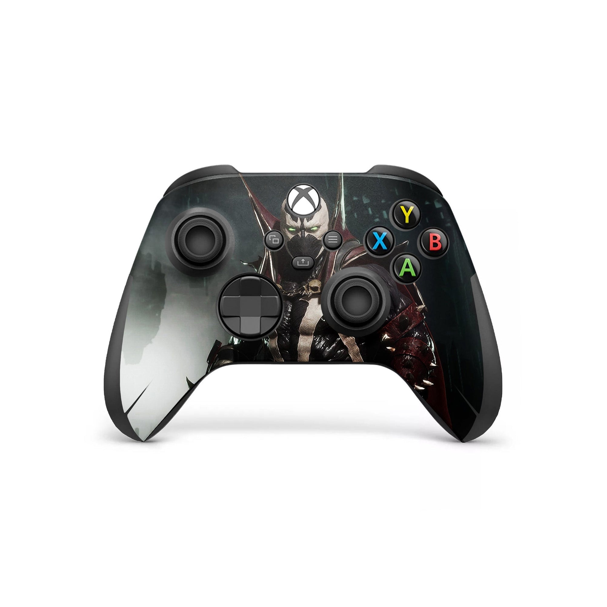 A video game skin featuring a Hellspawn Avenger 6 design for the Xbox Series X Controller.