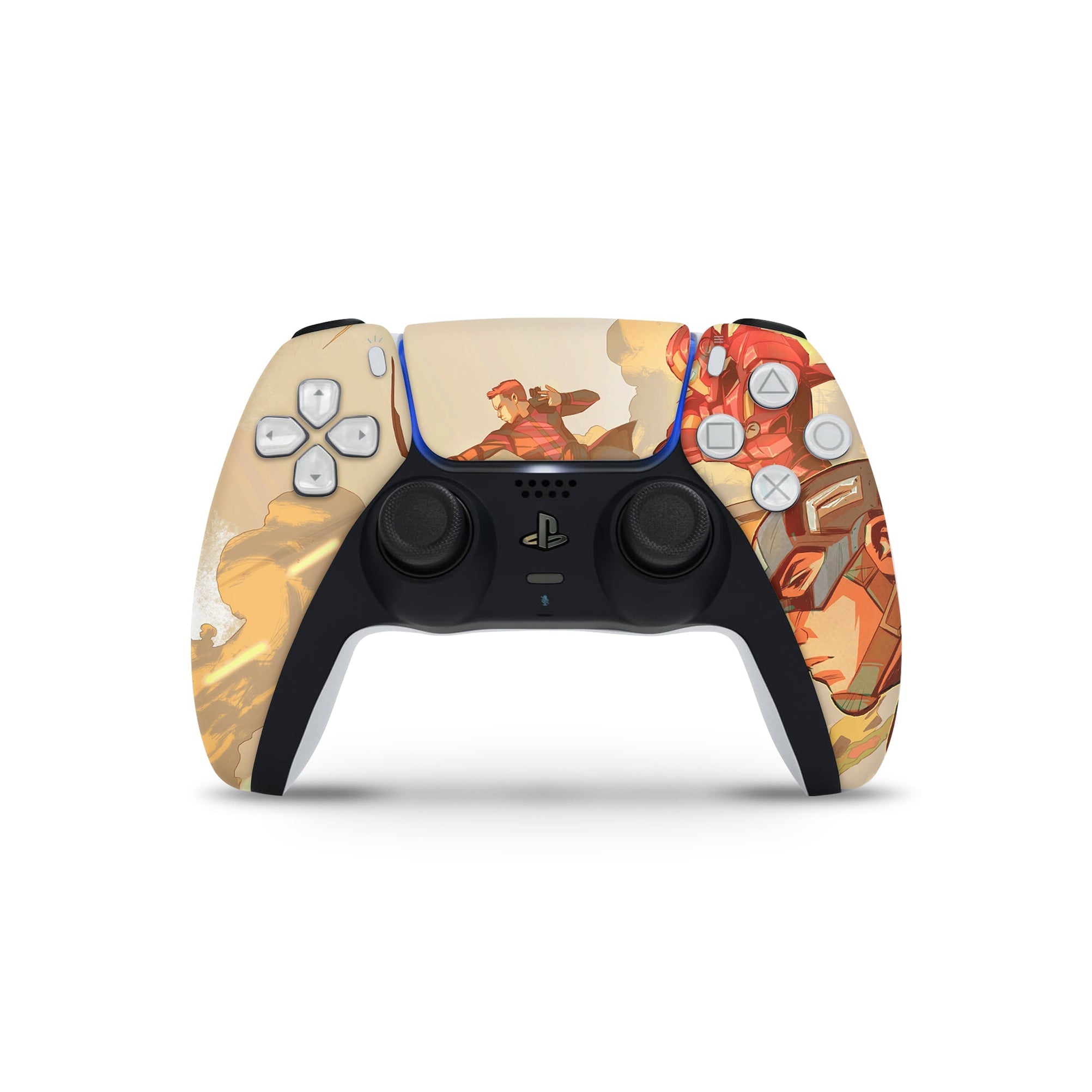 A video game skin featuring a Earth's Mightiest Heroes 3 design for the PS5 Controller.