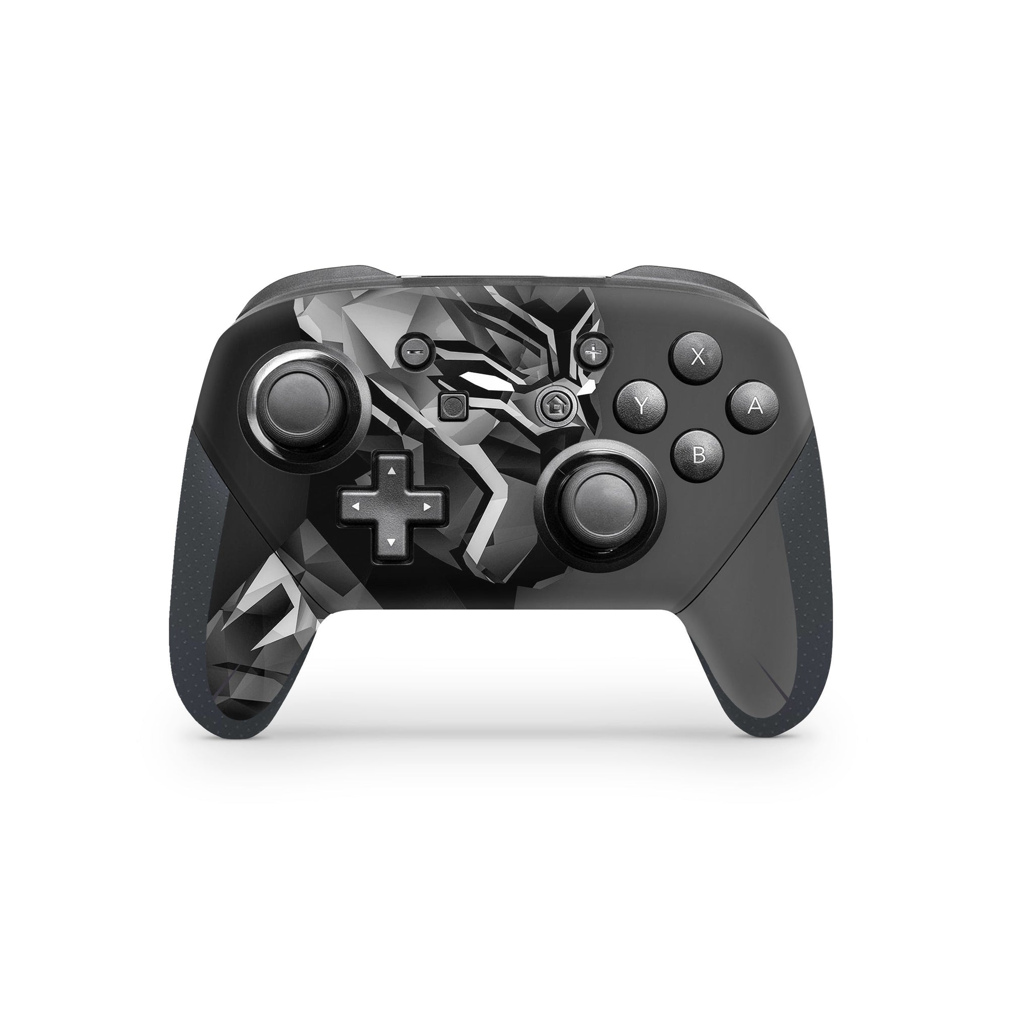 A video game skin featuring a Panther Sovereign King 6 design for the Nintendo Switch Pro Controller.