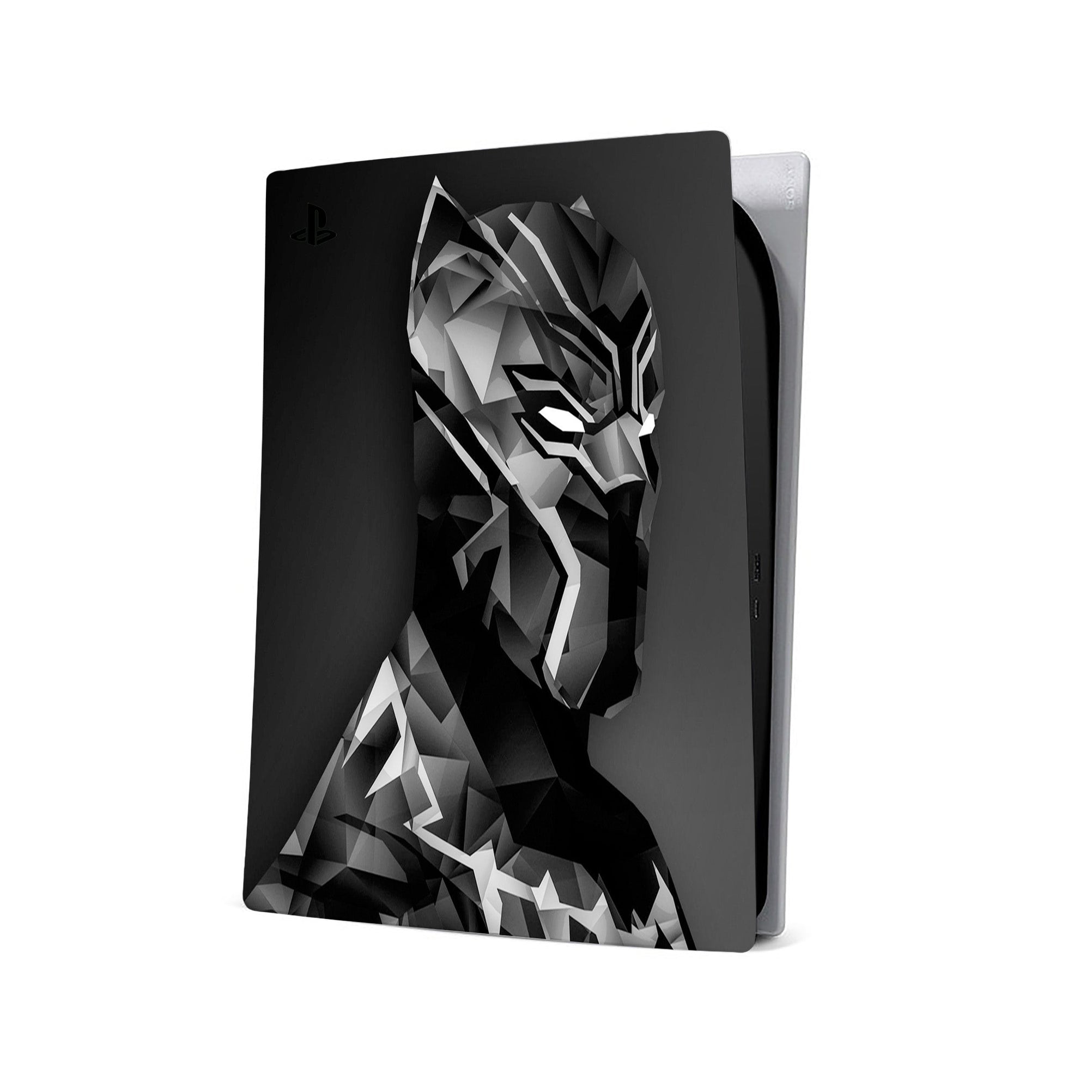 A video game skin featuring a Panther Sovereign King 6 design for the PS5 Digital.