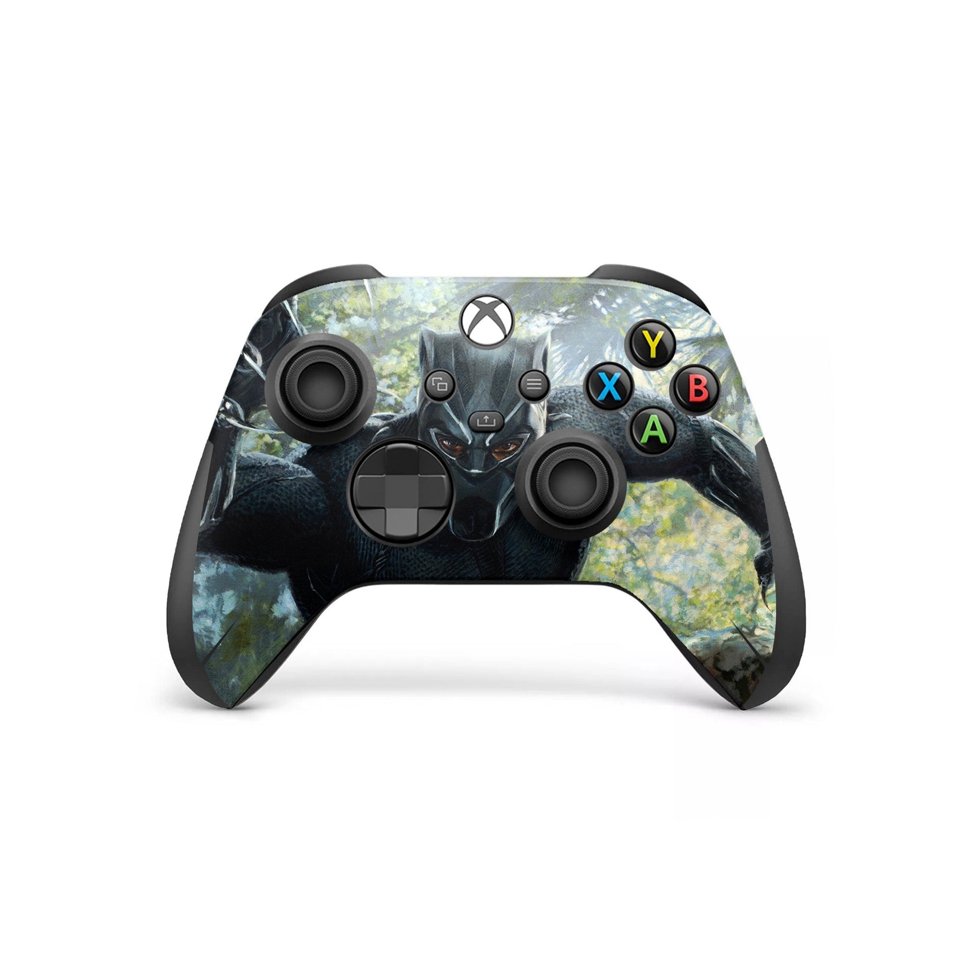 A video game skin featuring a Panther Sovereign King 8 design for the Xbox Series Wireless Controller.