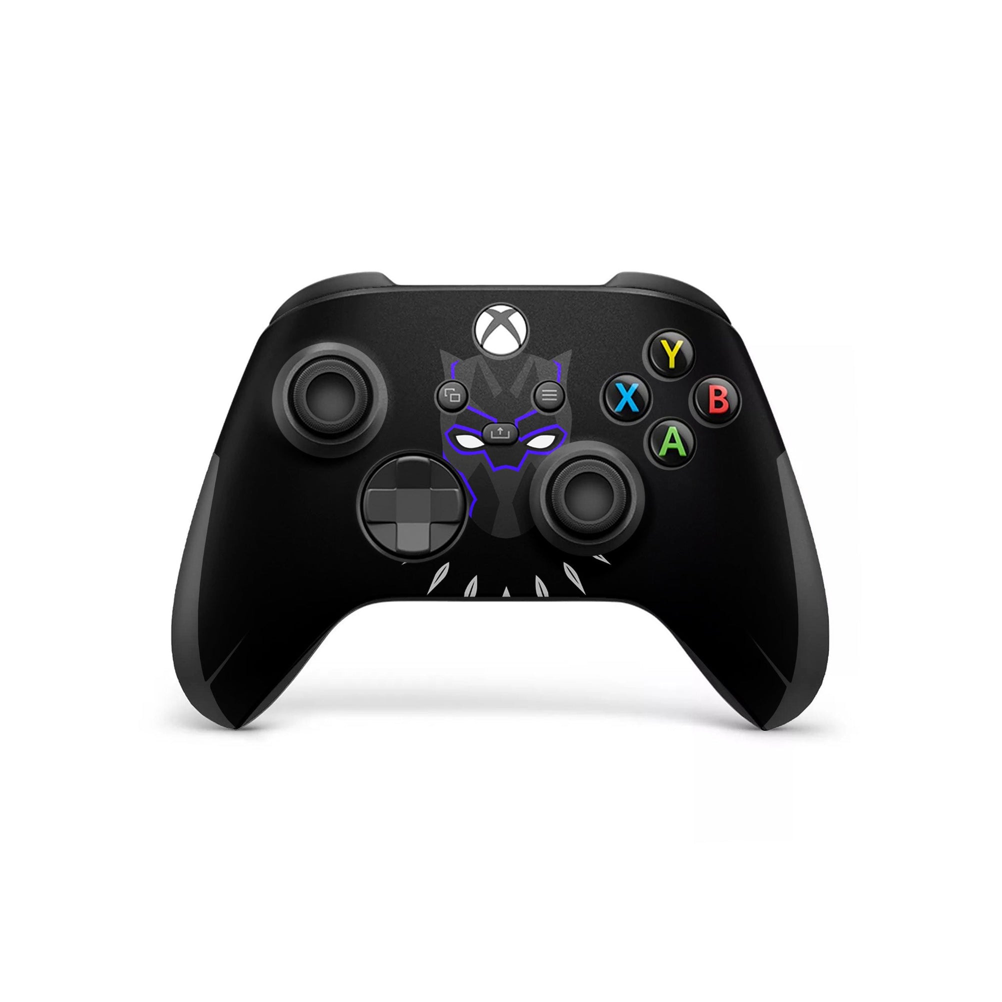 A video game skin featuring a Panther Sovereign King 9 design for the Xbox Series X Controller.