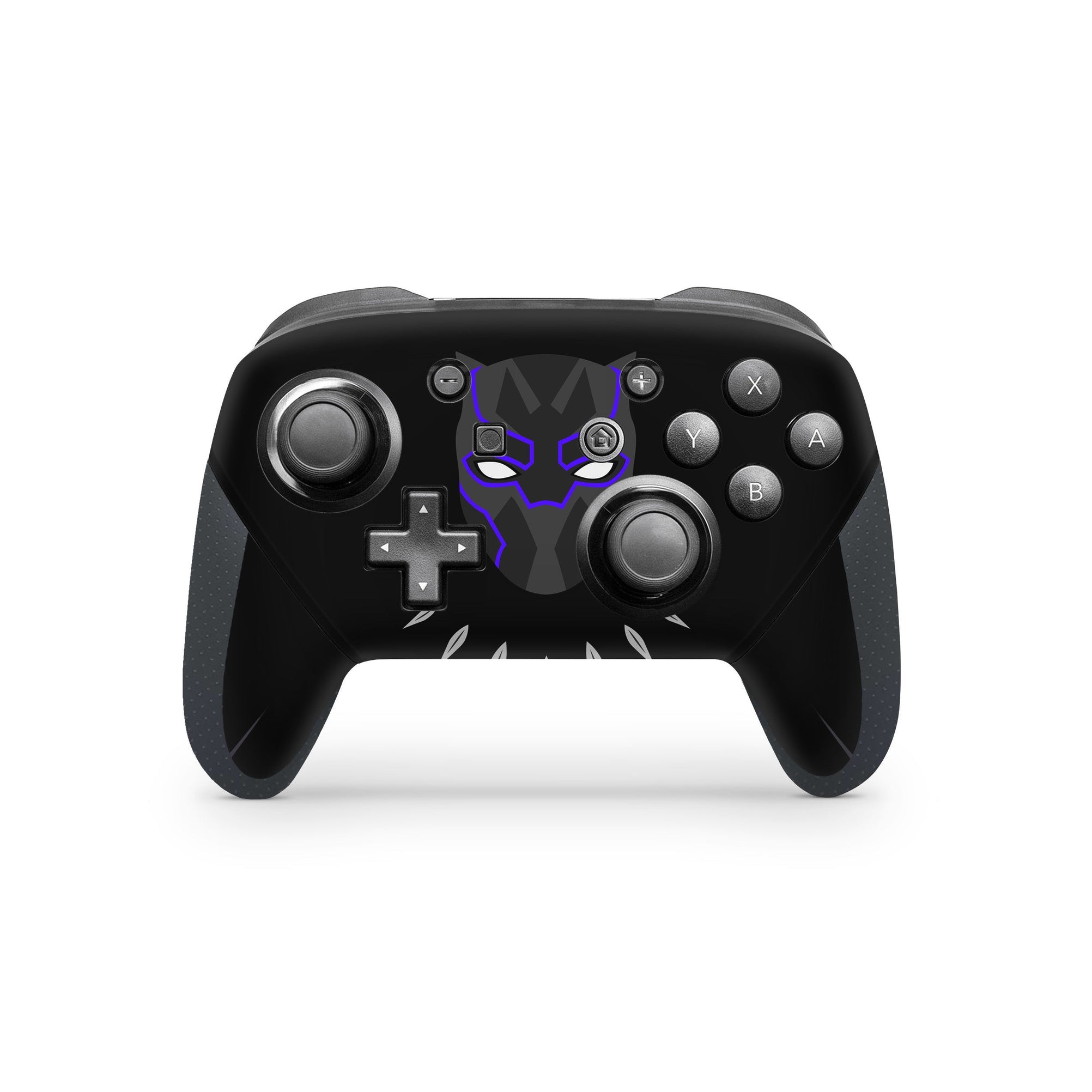 A video game skin featuring a Panther Sovereign King 9 design for the Nintendo Switch Pro Controller.