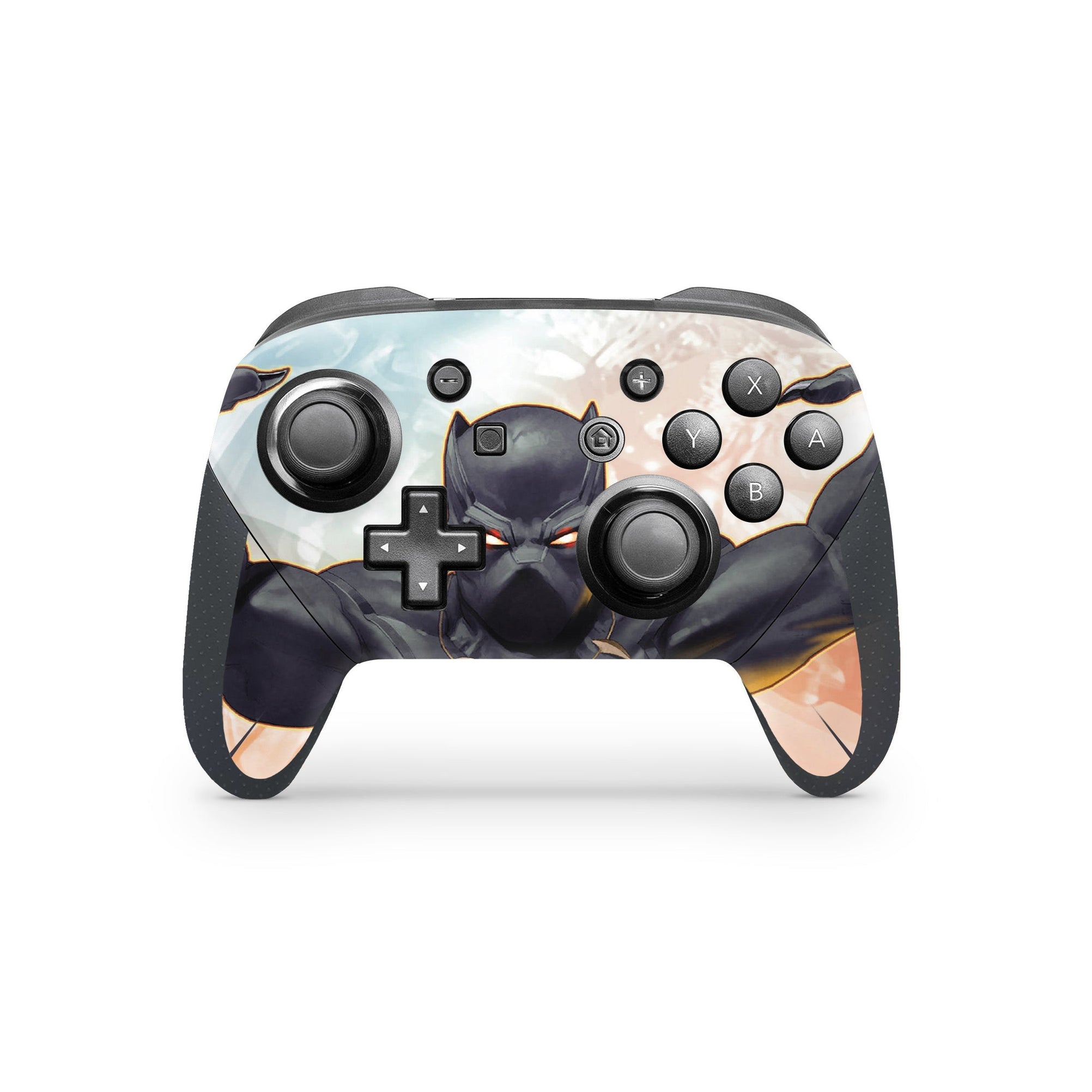 A video game skin featuring a Panther Sovereign King 10 design for the Nintendo Switch Pro Controller.