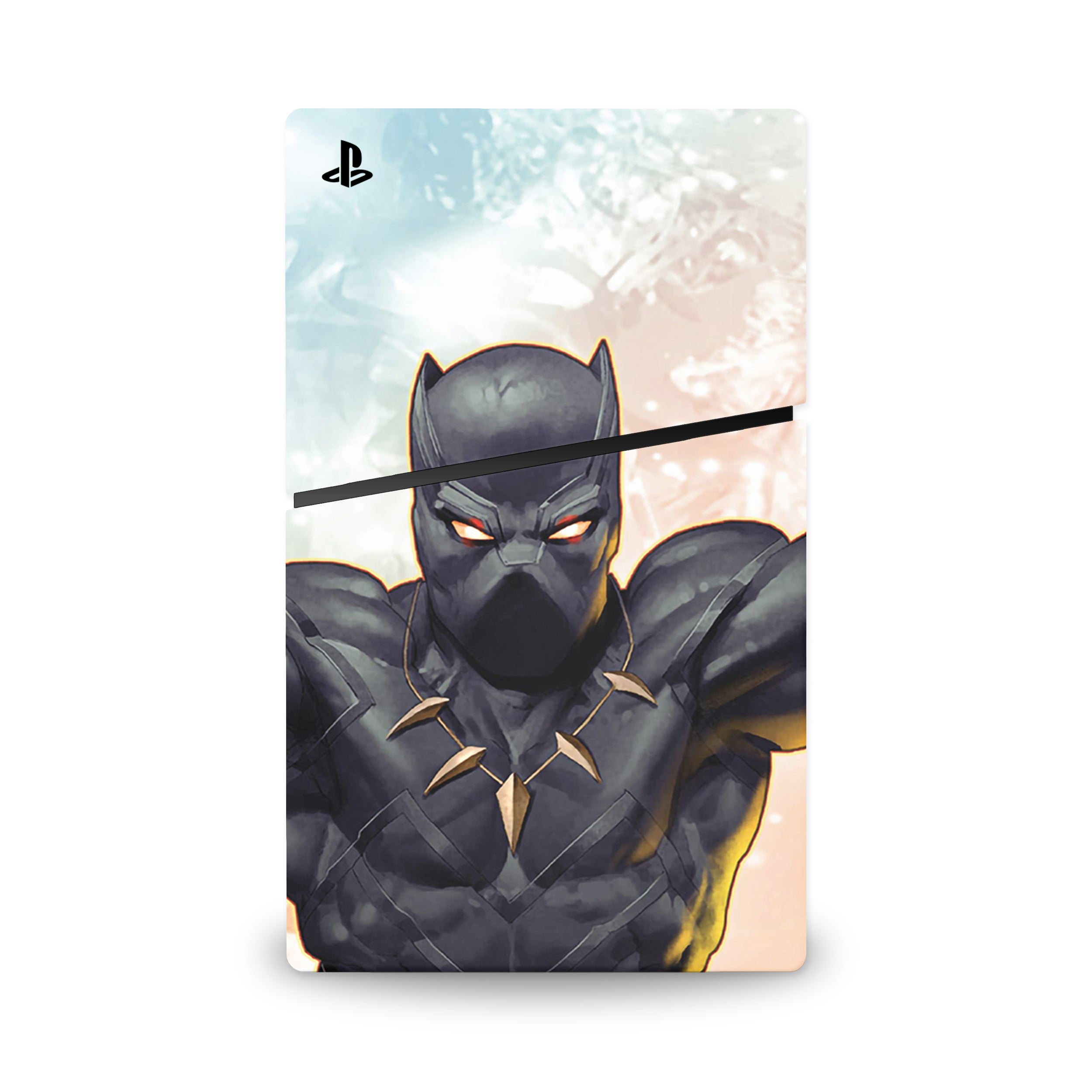 A video game skin featuring a Panther Sovereign King 10 design for the PS5 Slim.